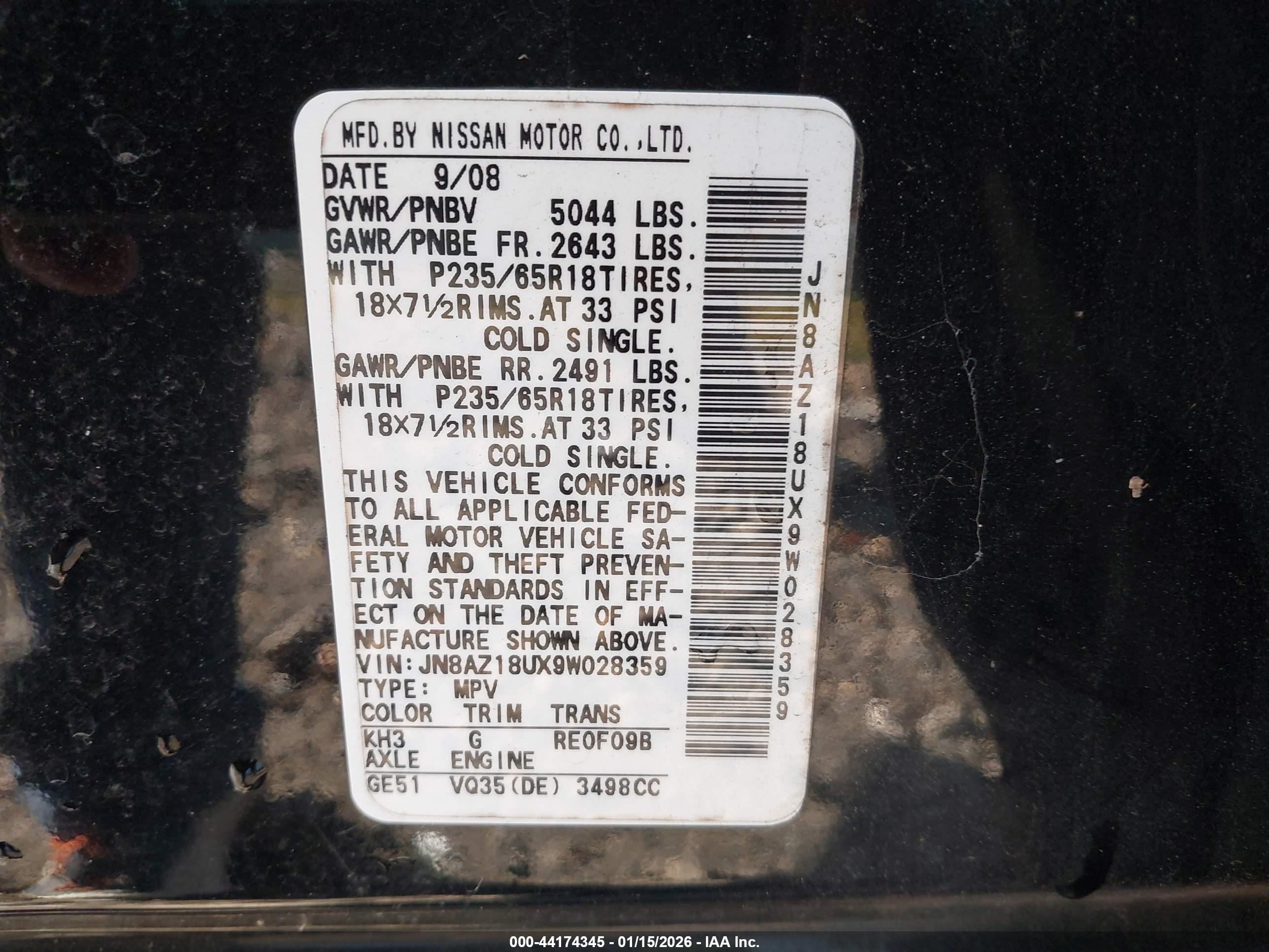 NISSAN MURANO image 9