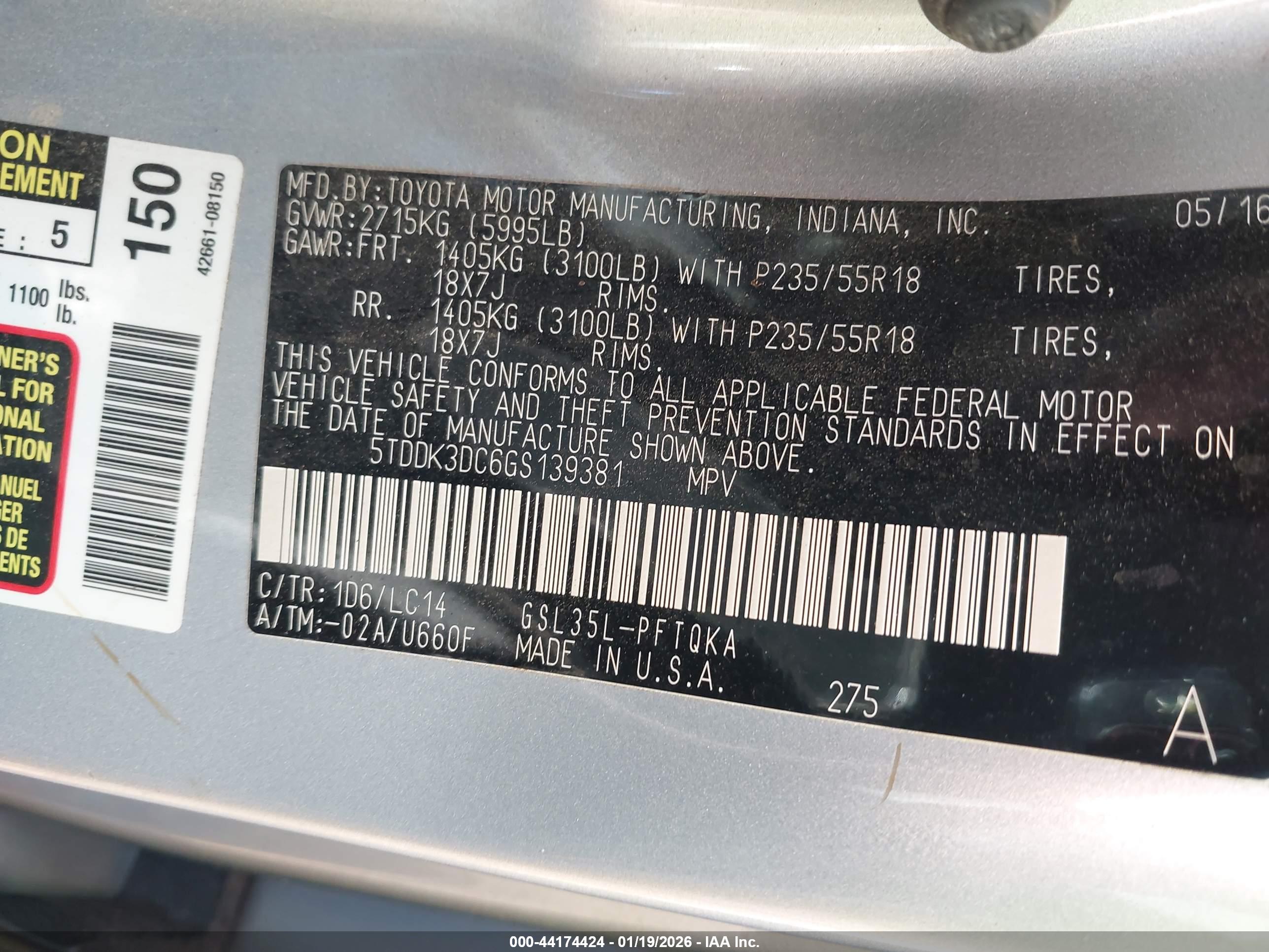TOYOTA SIENNA image 9