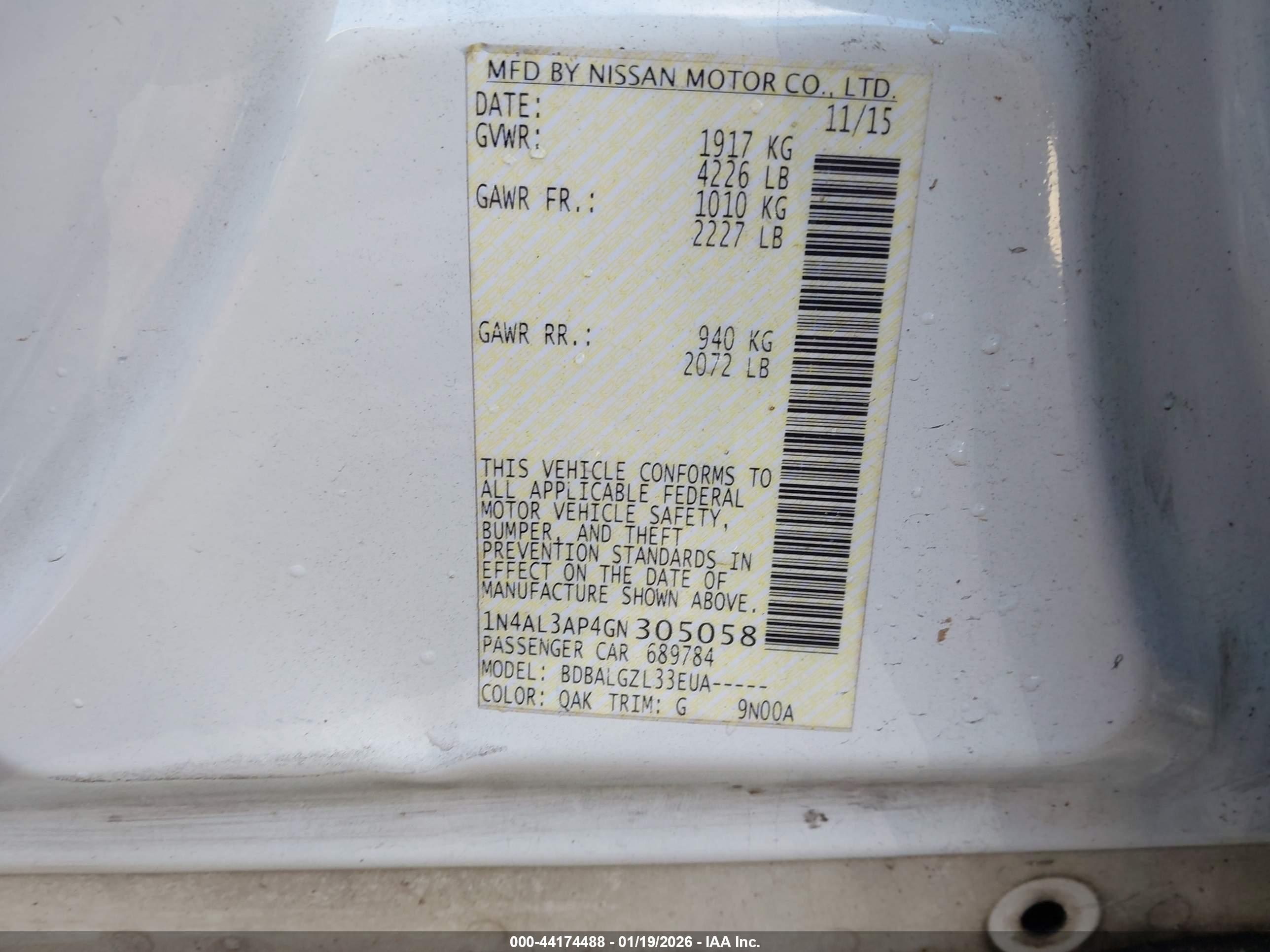NISSAN ALTIMA image 9