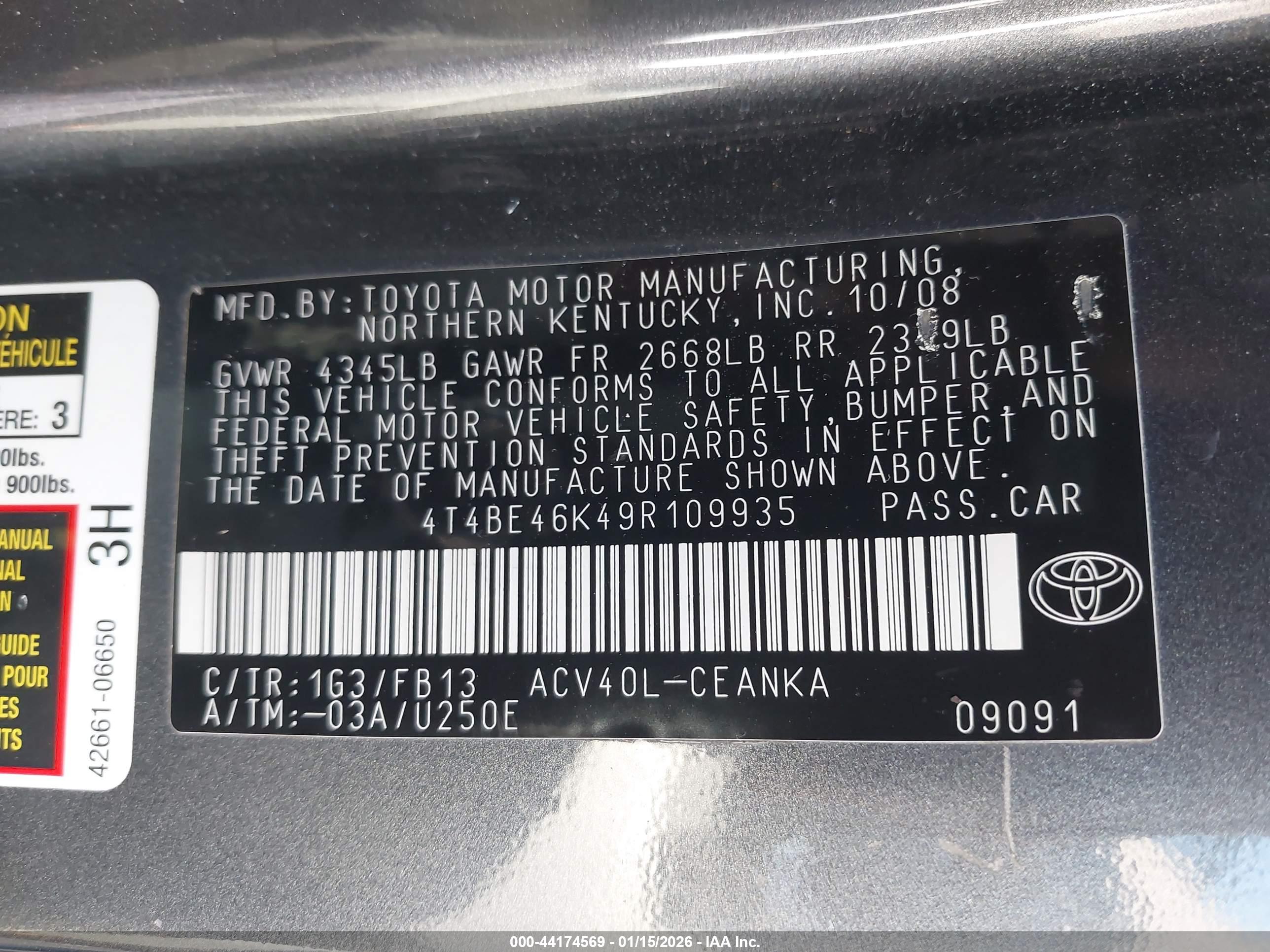 TOYOTA CAMRY image 9