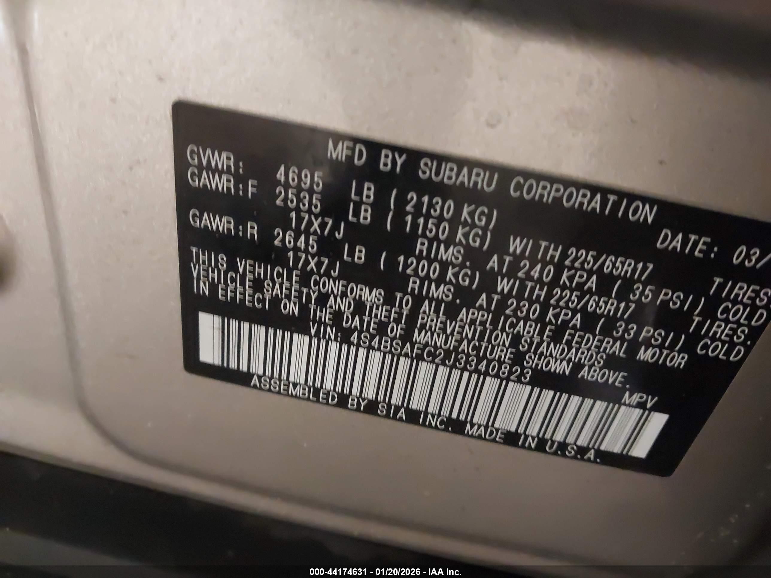 SUBARU OUTBACK image 9