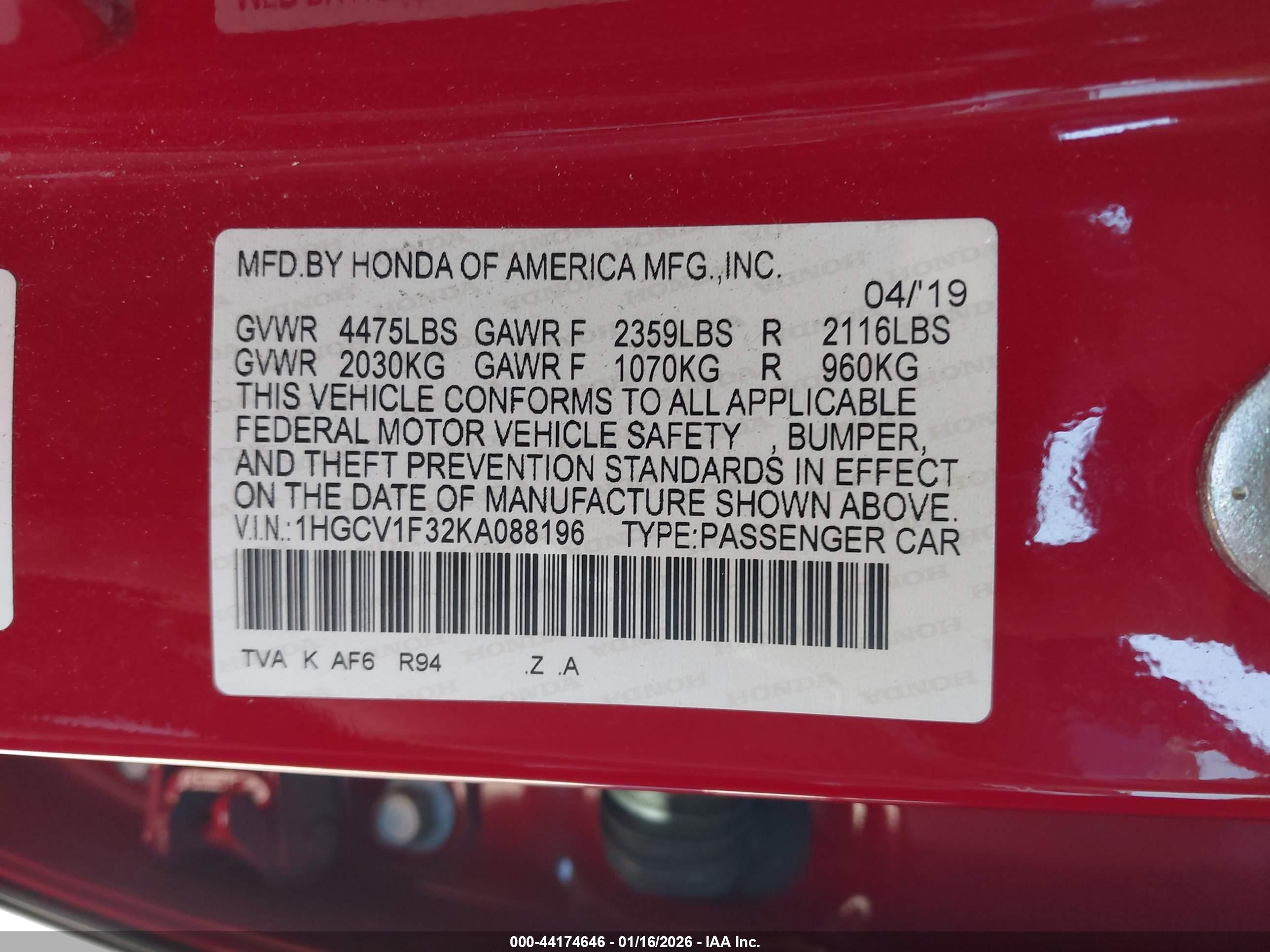 HONDA ACCORD image 9