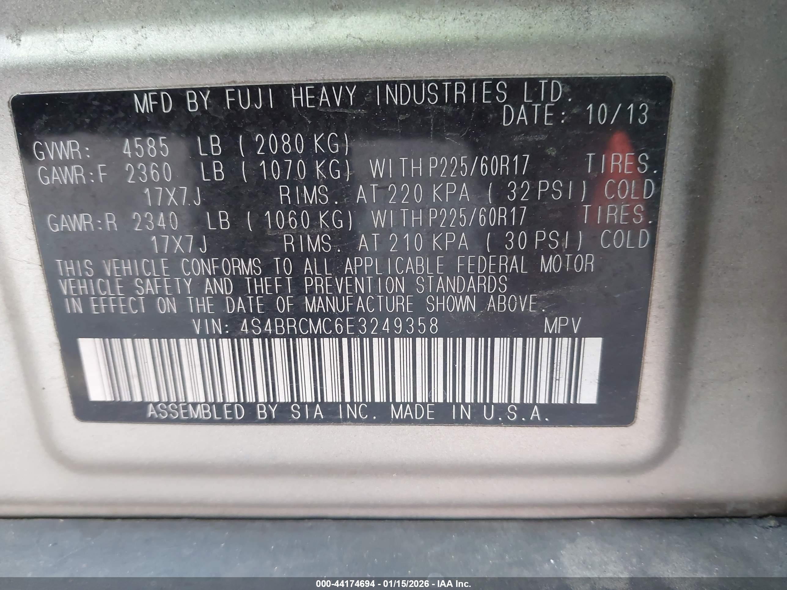SUBARU OUTBACK image 9