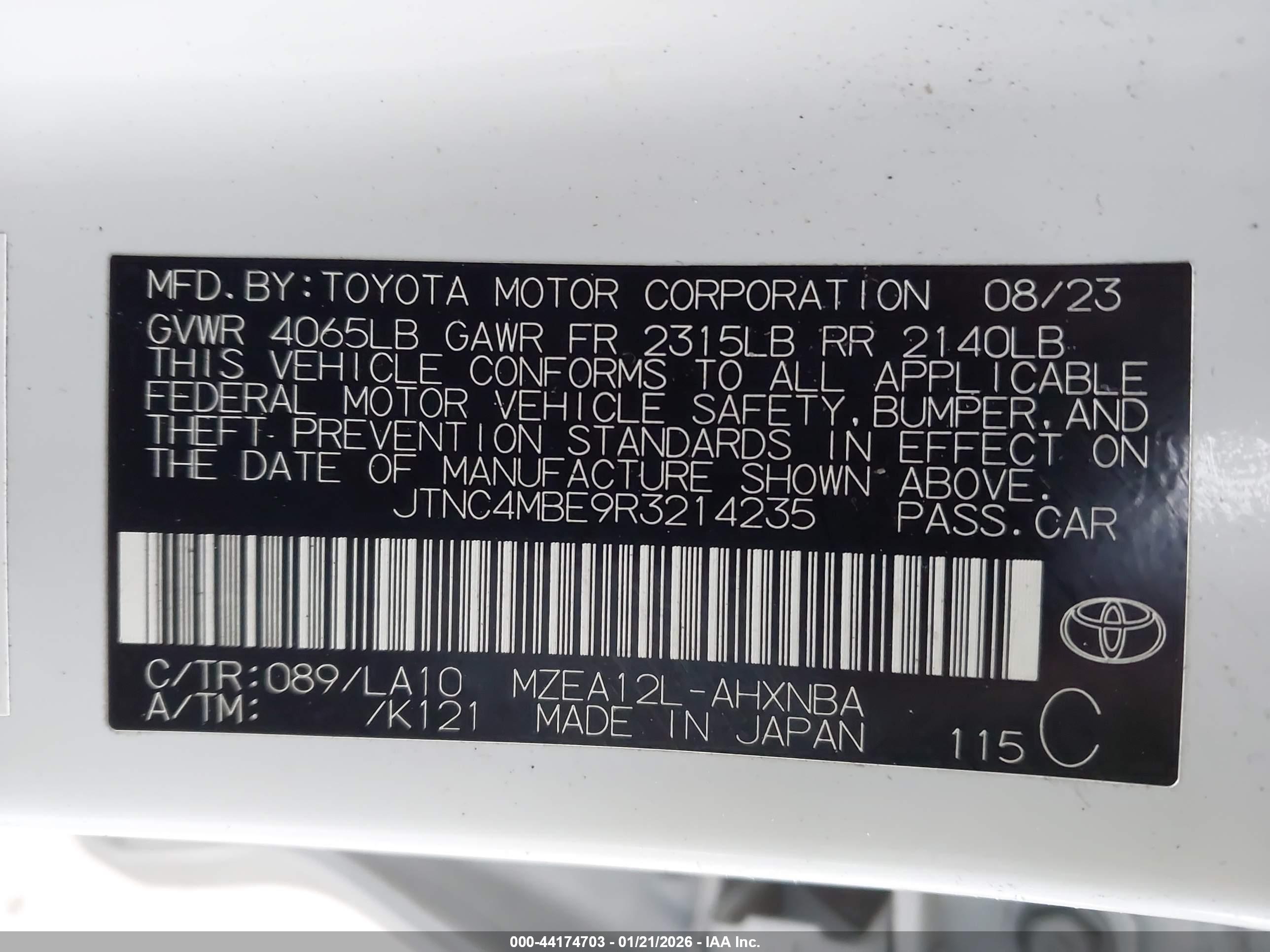 TOYOTA COROLLA image 9