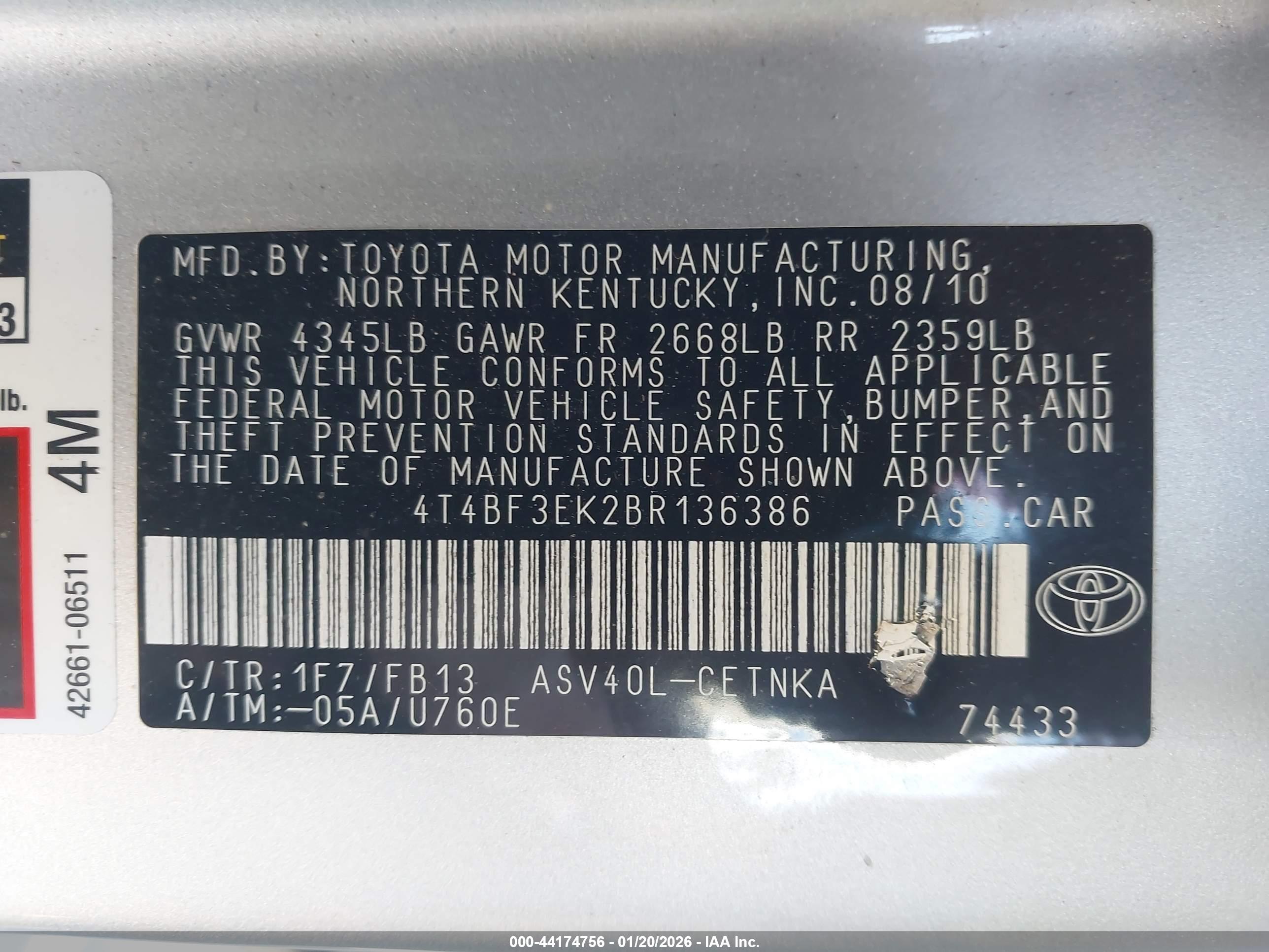 TOYOTA CAMRY image 9