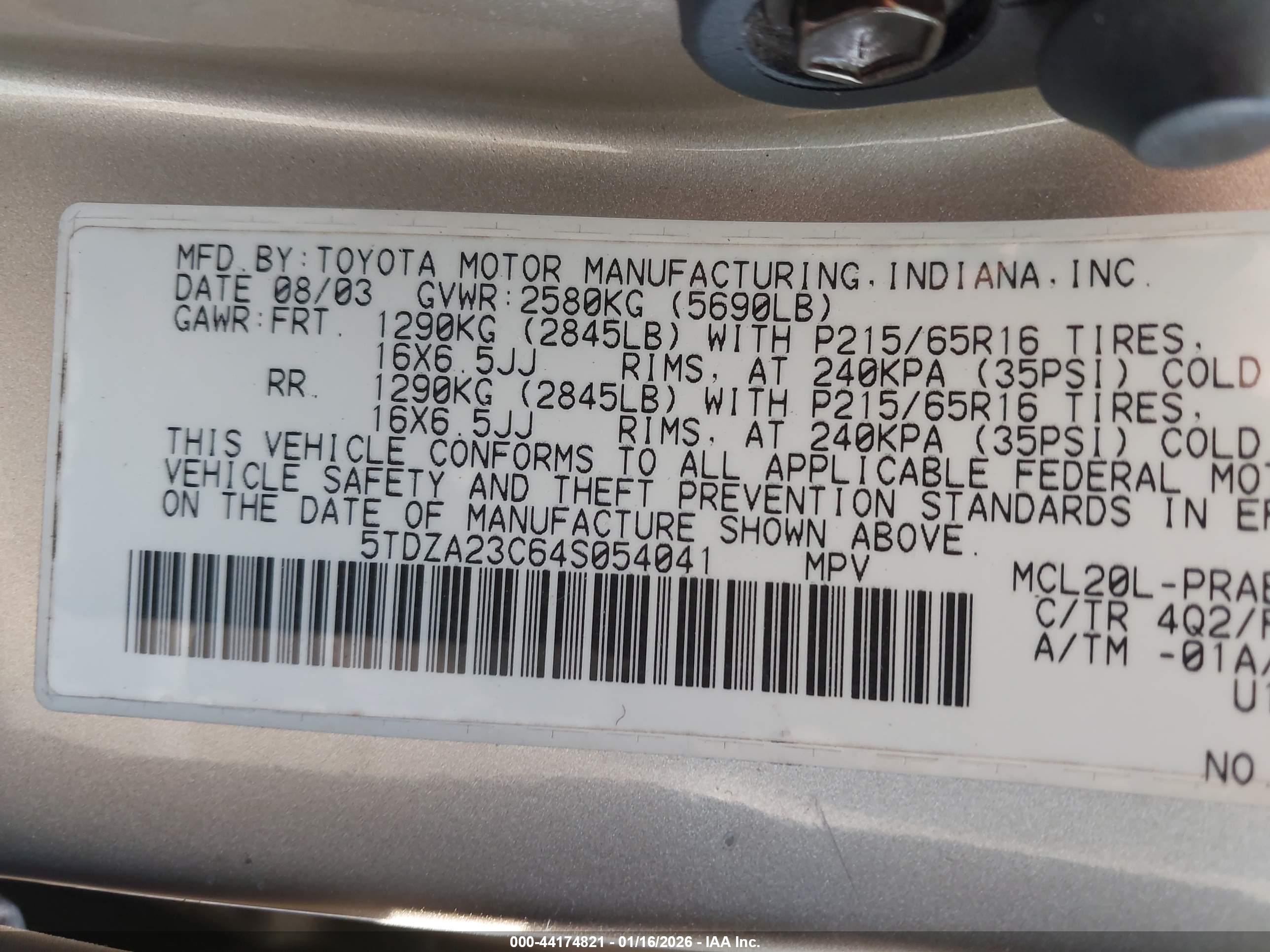 TOYOTA SIENNA image 9