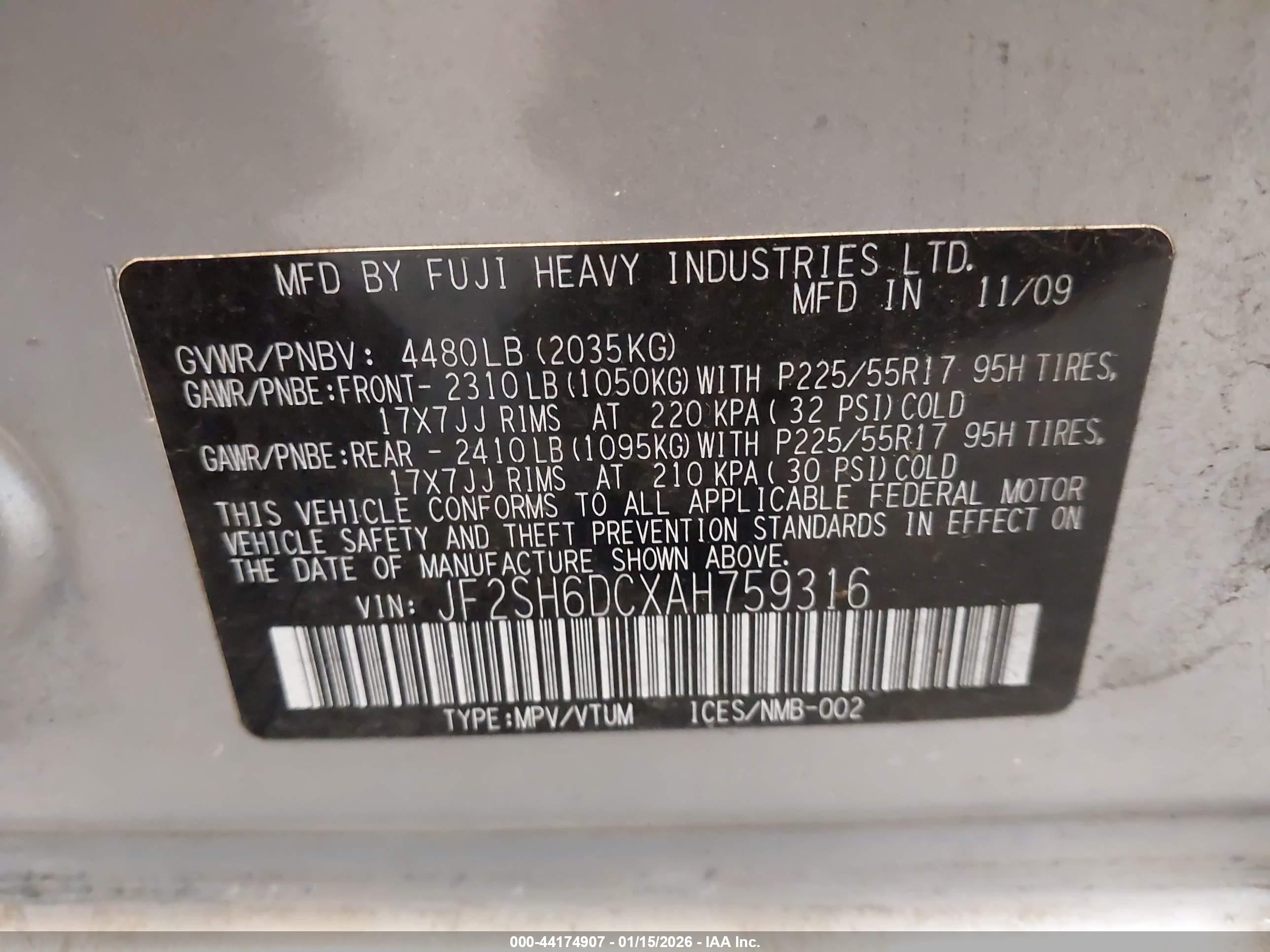 SUBARU FORESTER image 9
