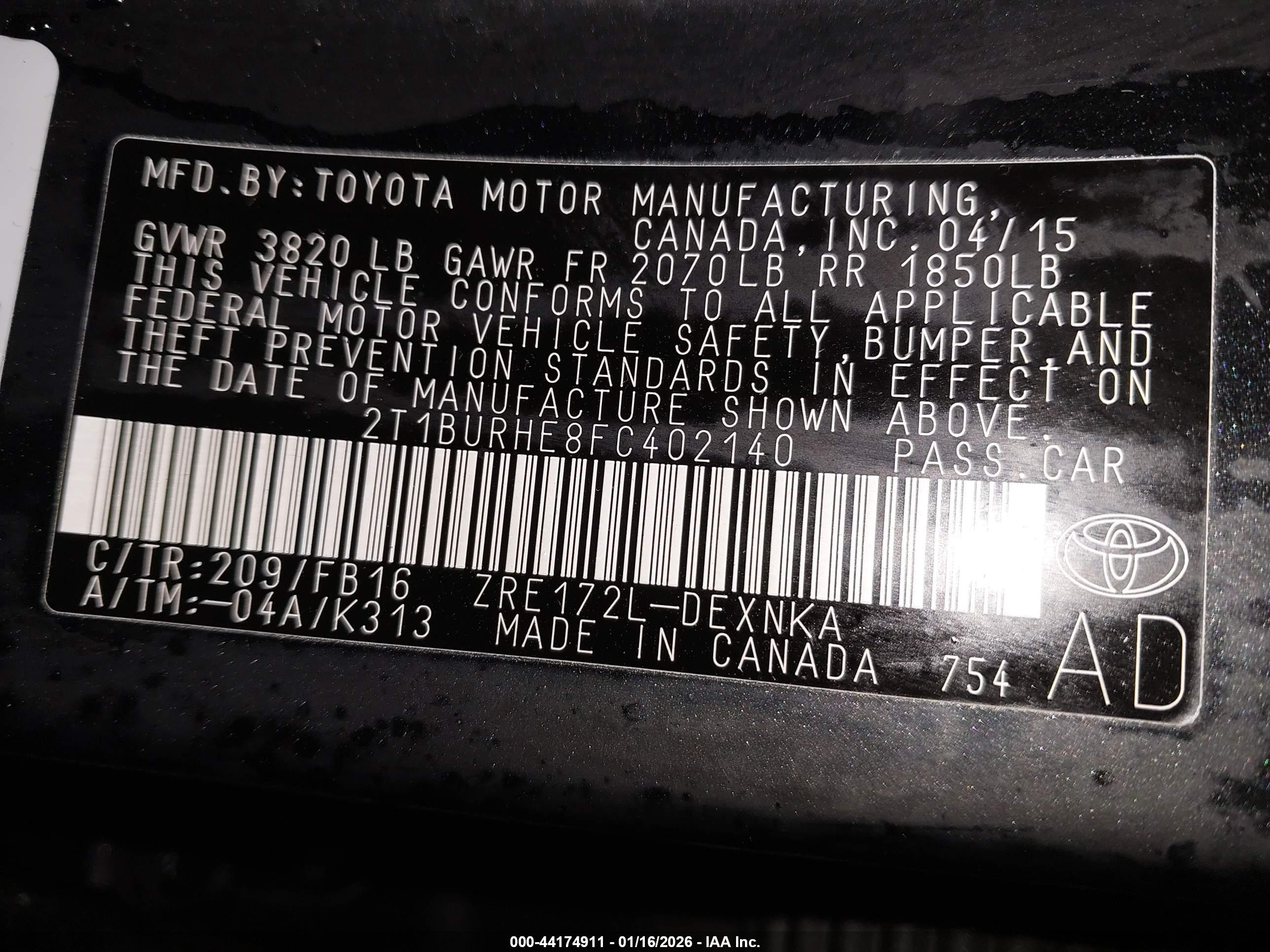 TOYOTA COROLLA image 9