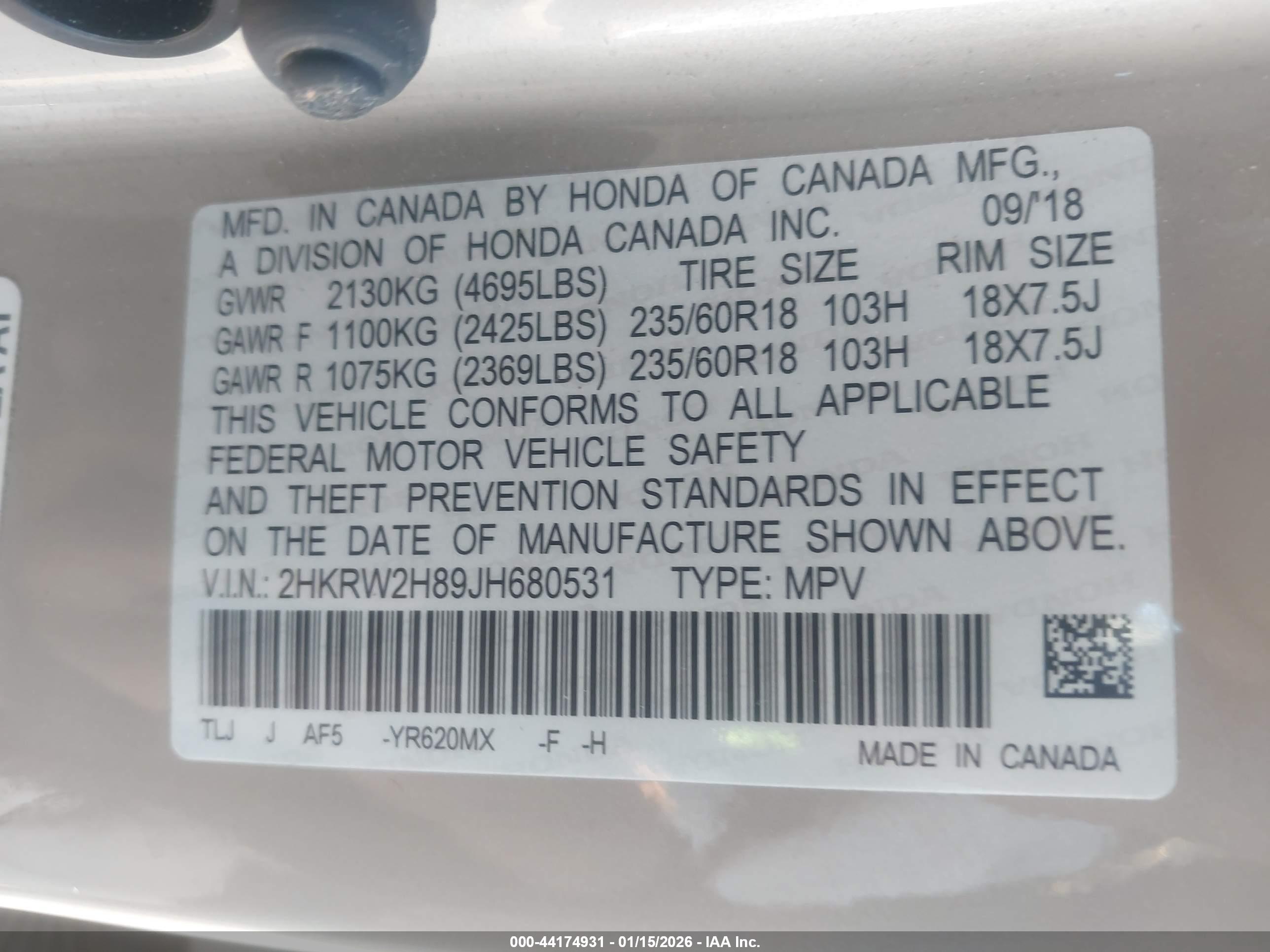 HONDA CR-V image 9