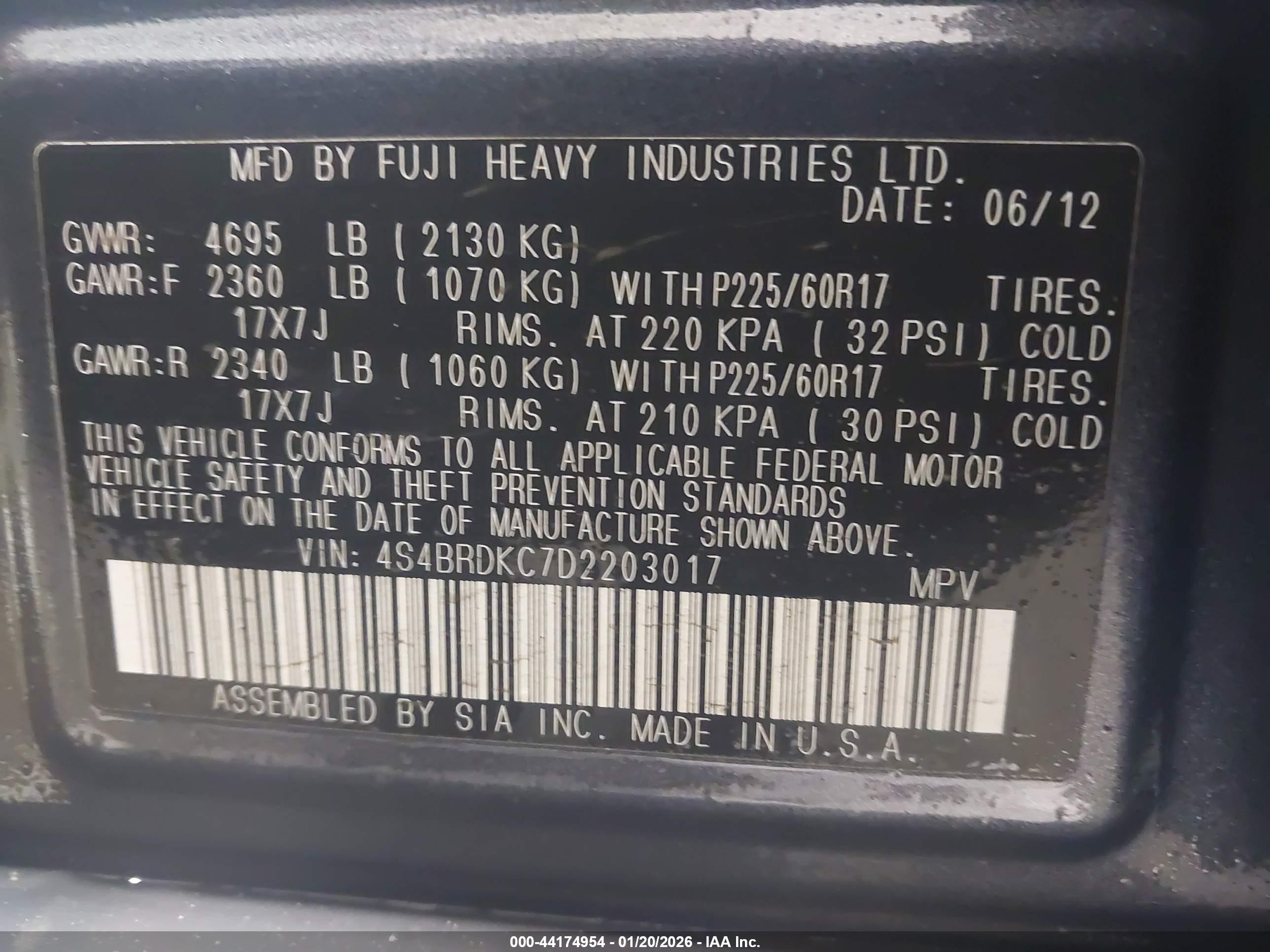 SUBARU OUTBACK image 9
