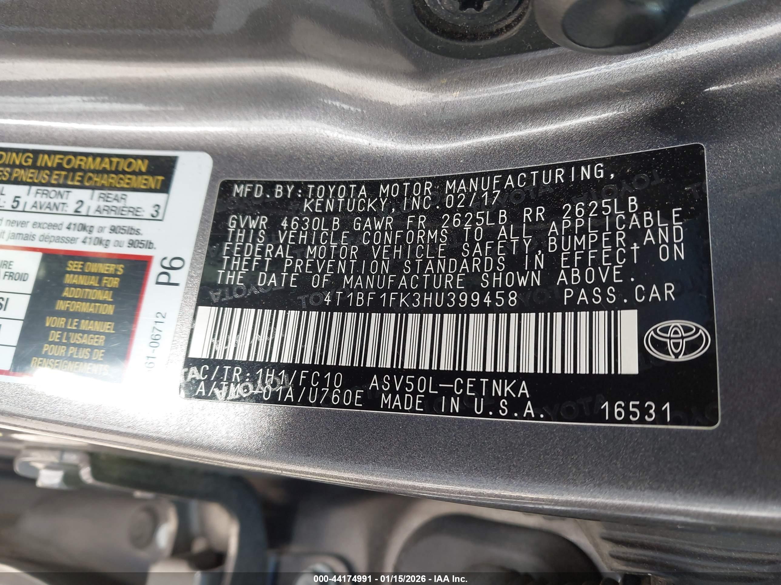 TOYOTA CAMRY image 9