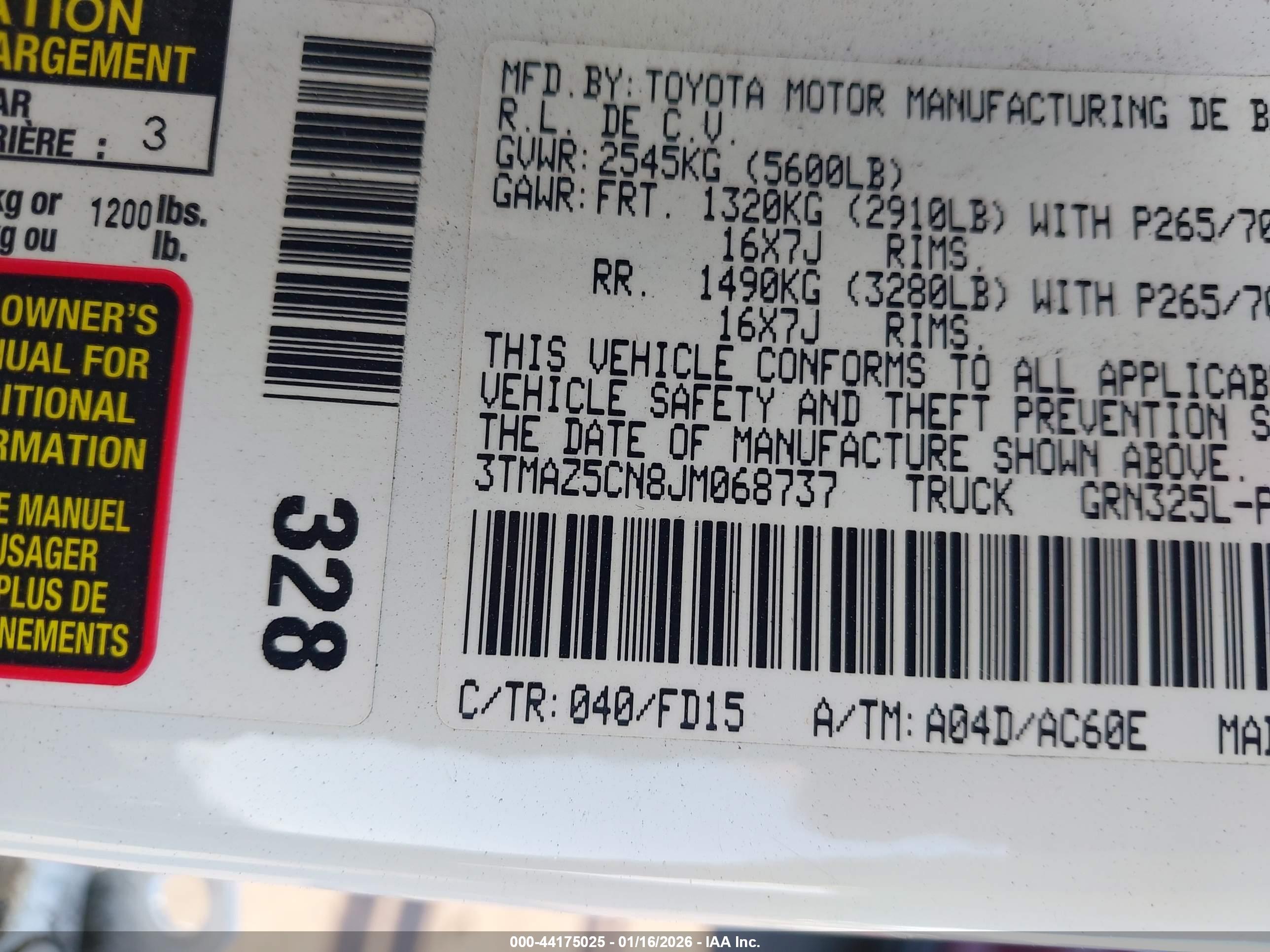 TOYOTA TACOMA image 9