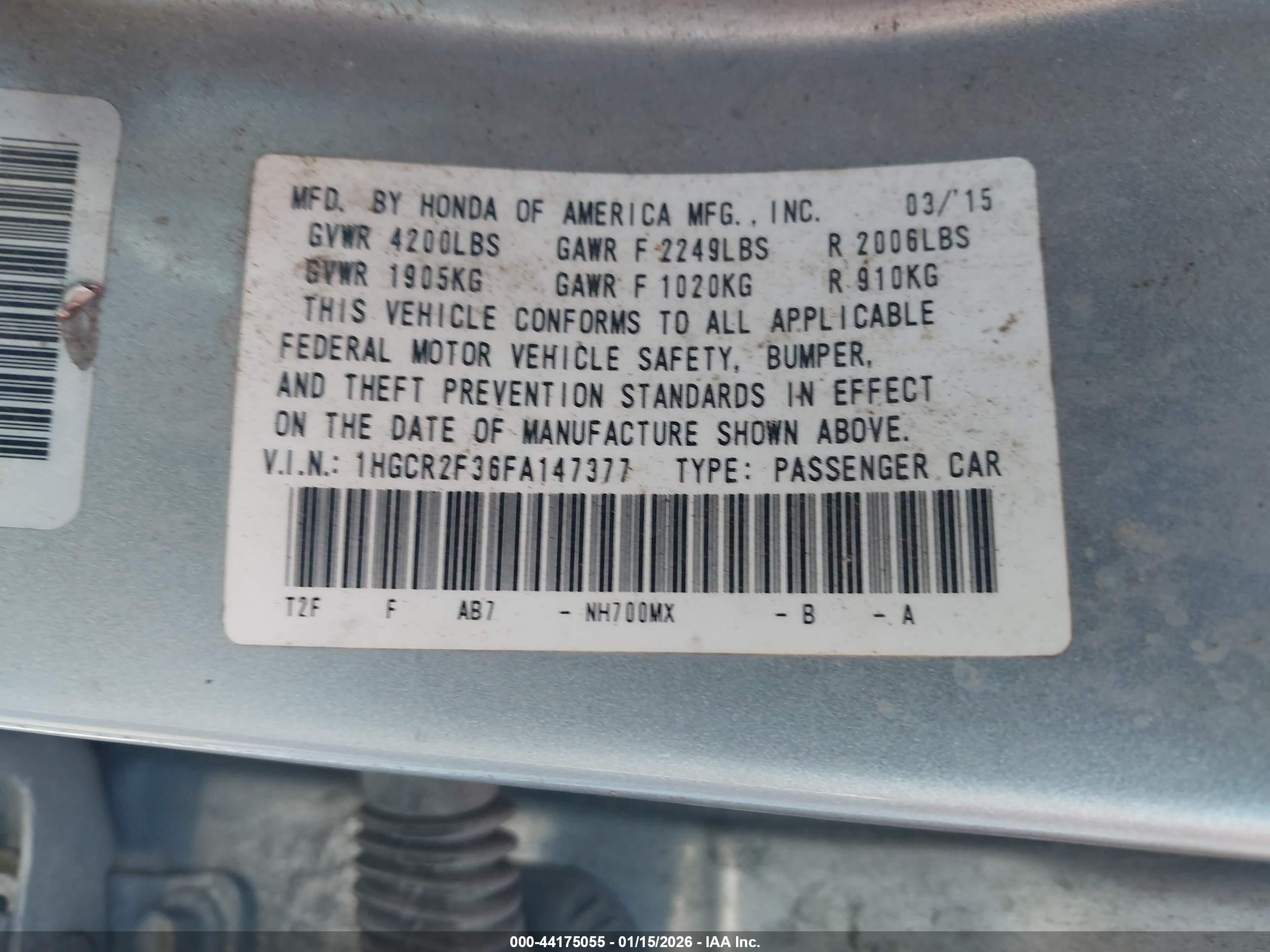 HONDA ACCORD image 9