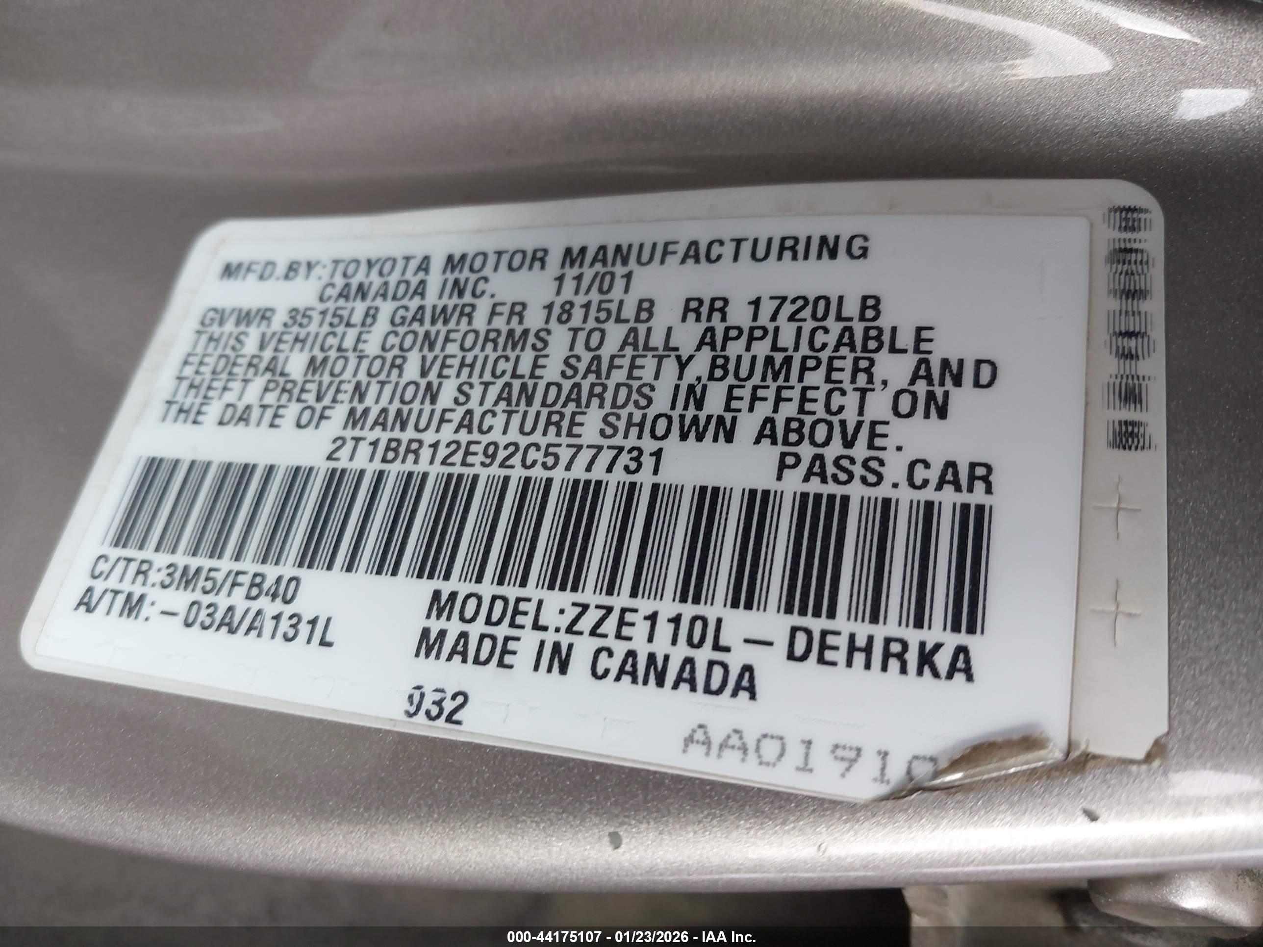 TOYOTA COROLLA image 9