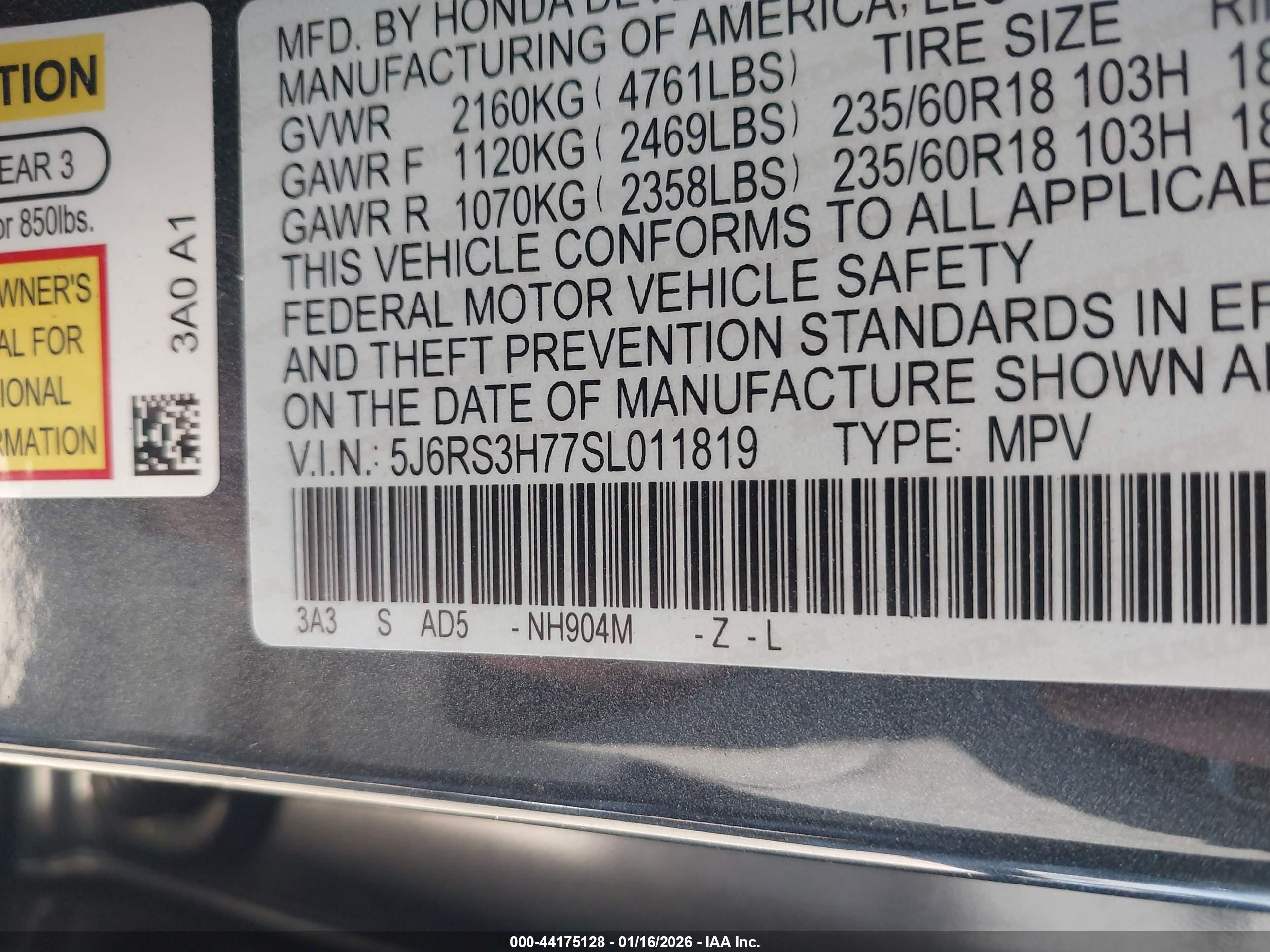 HONDA CR-V image 9