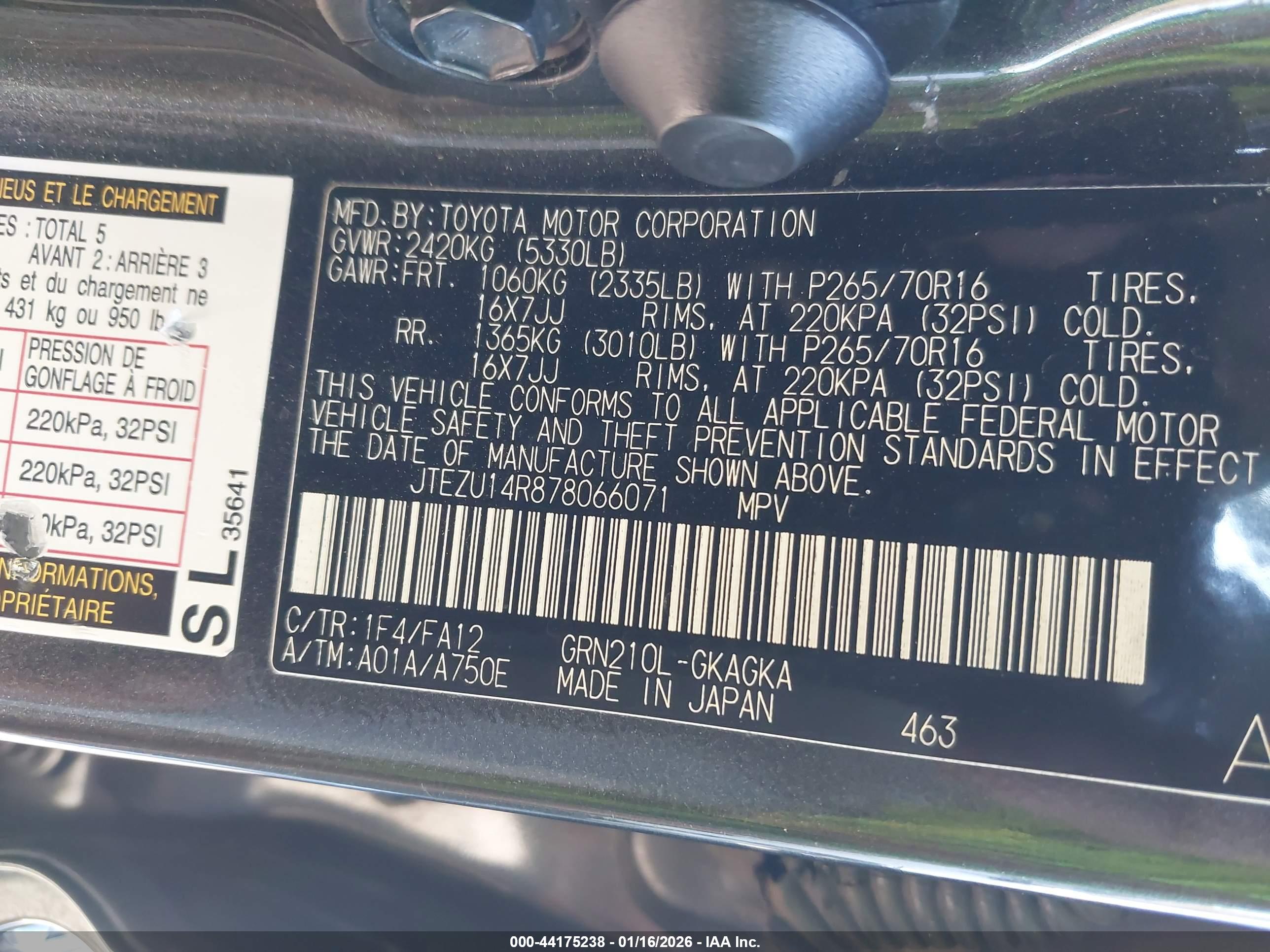 TOYOTA 4RUNNER image 9