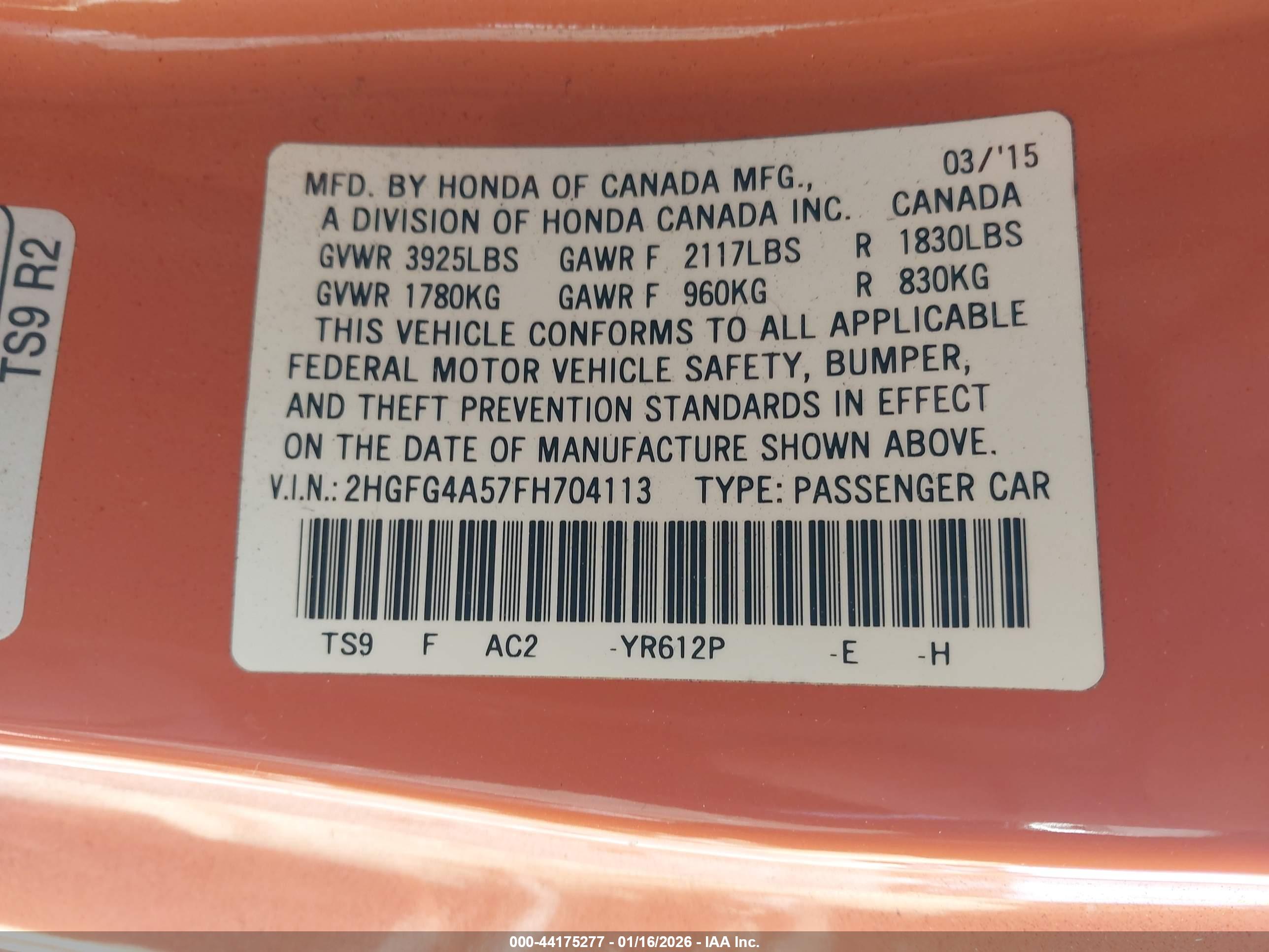 HONDA CIVIC image 9