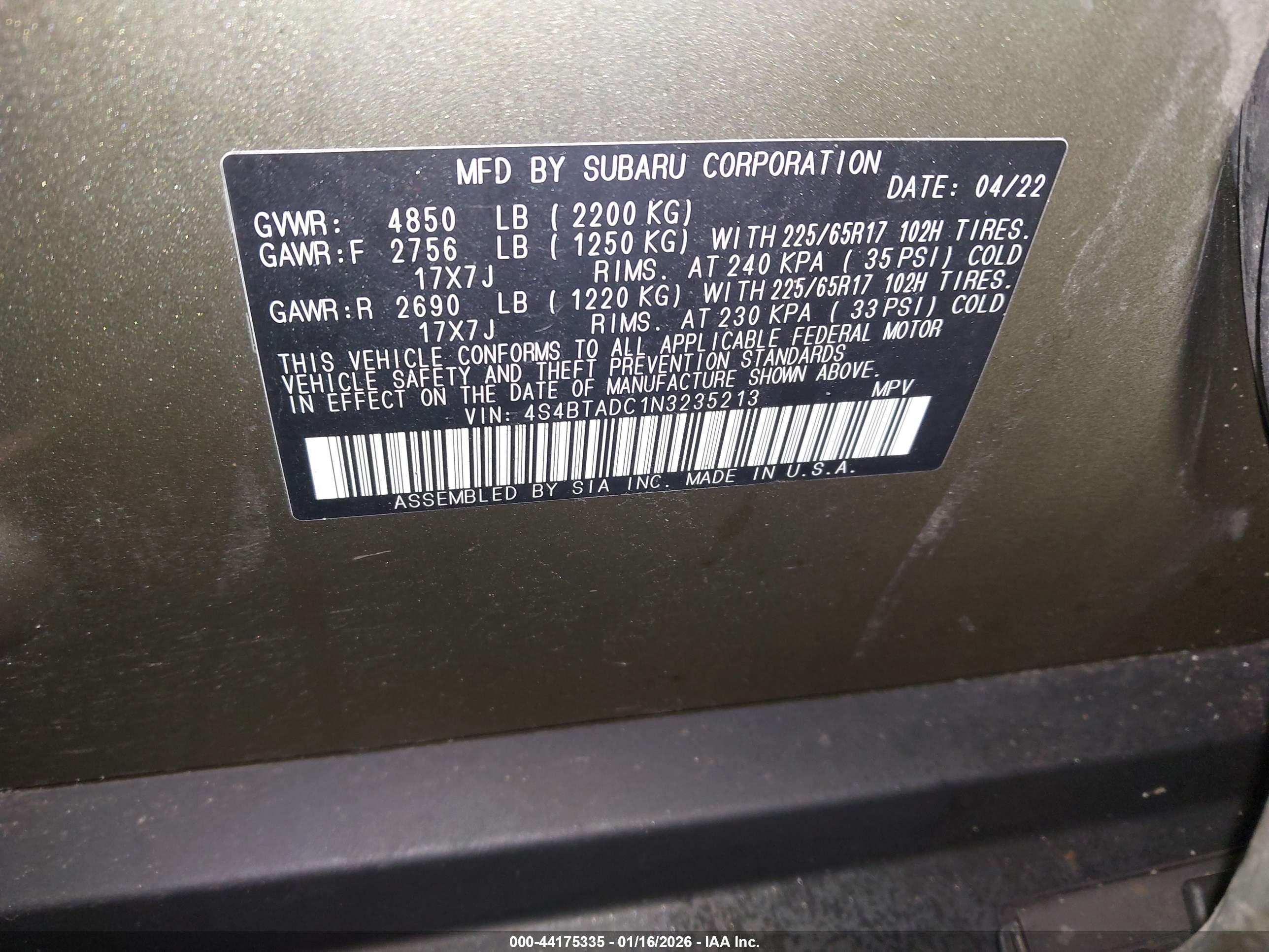 SUBARU OUTBACK image 9