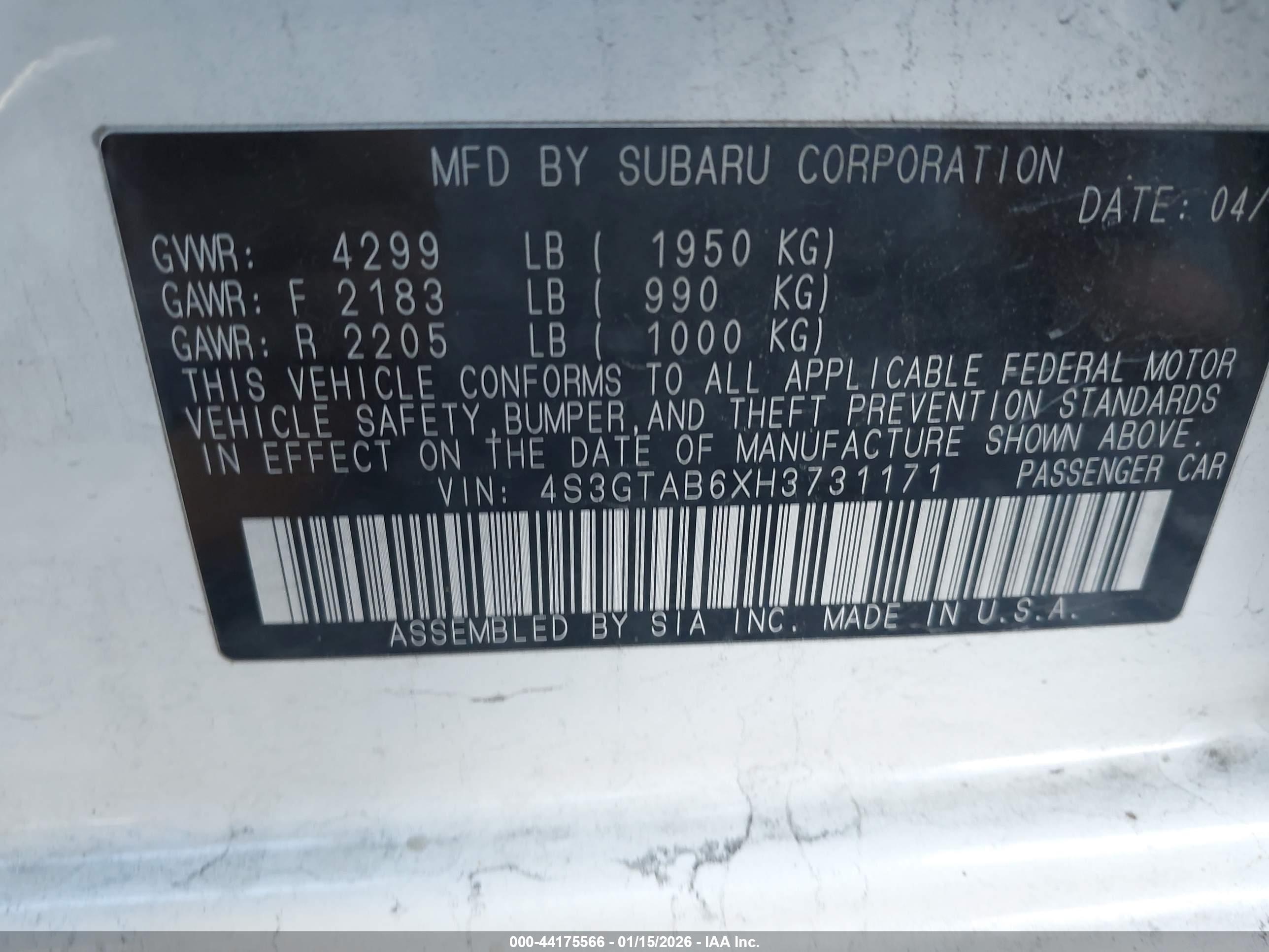 SUBARU IMPREZA image 9