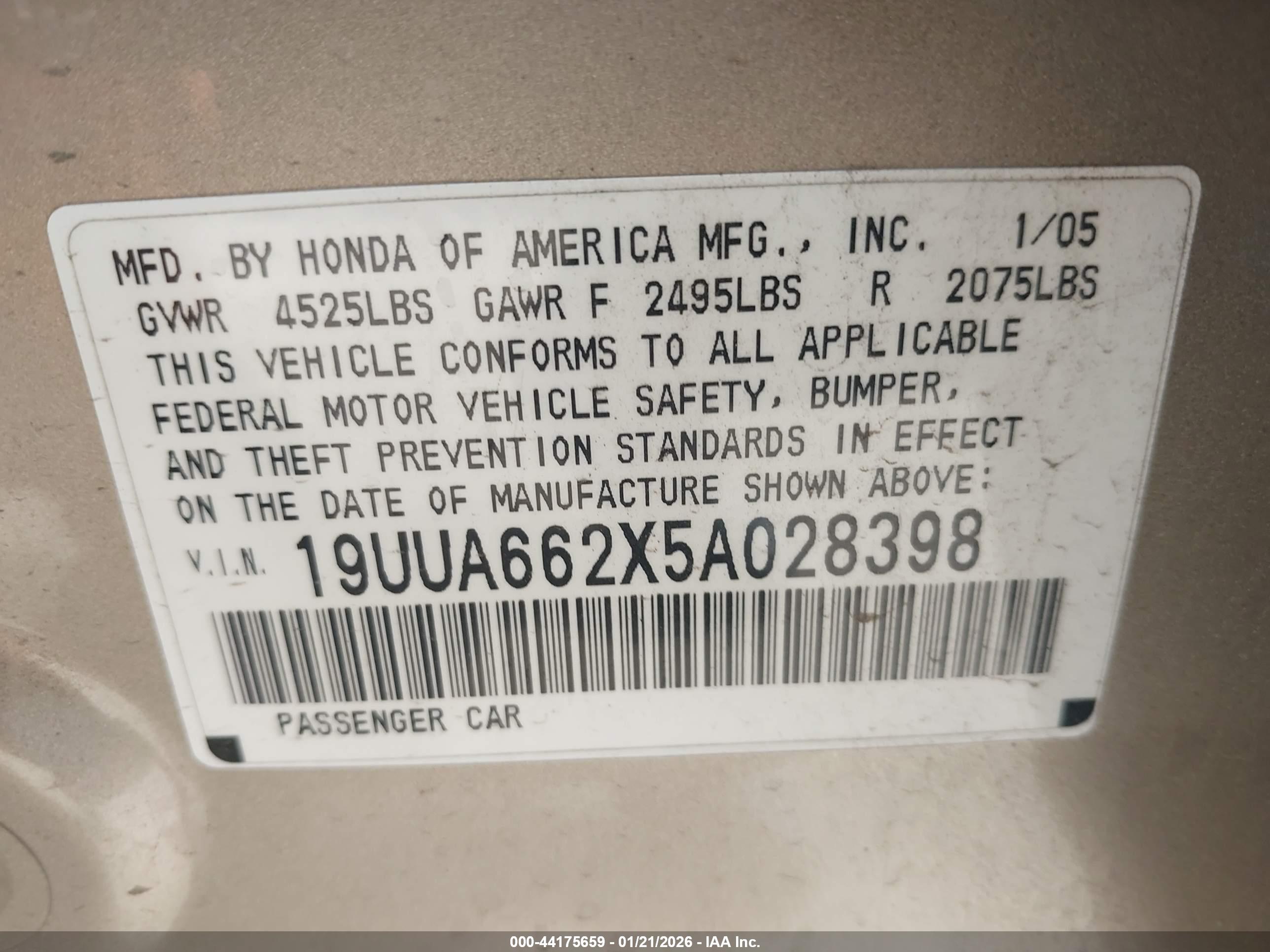 ACURA TL image 9