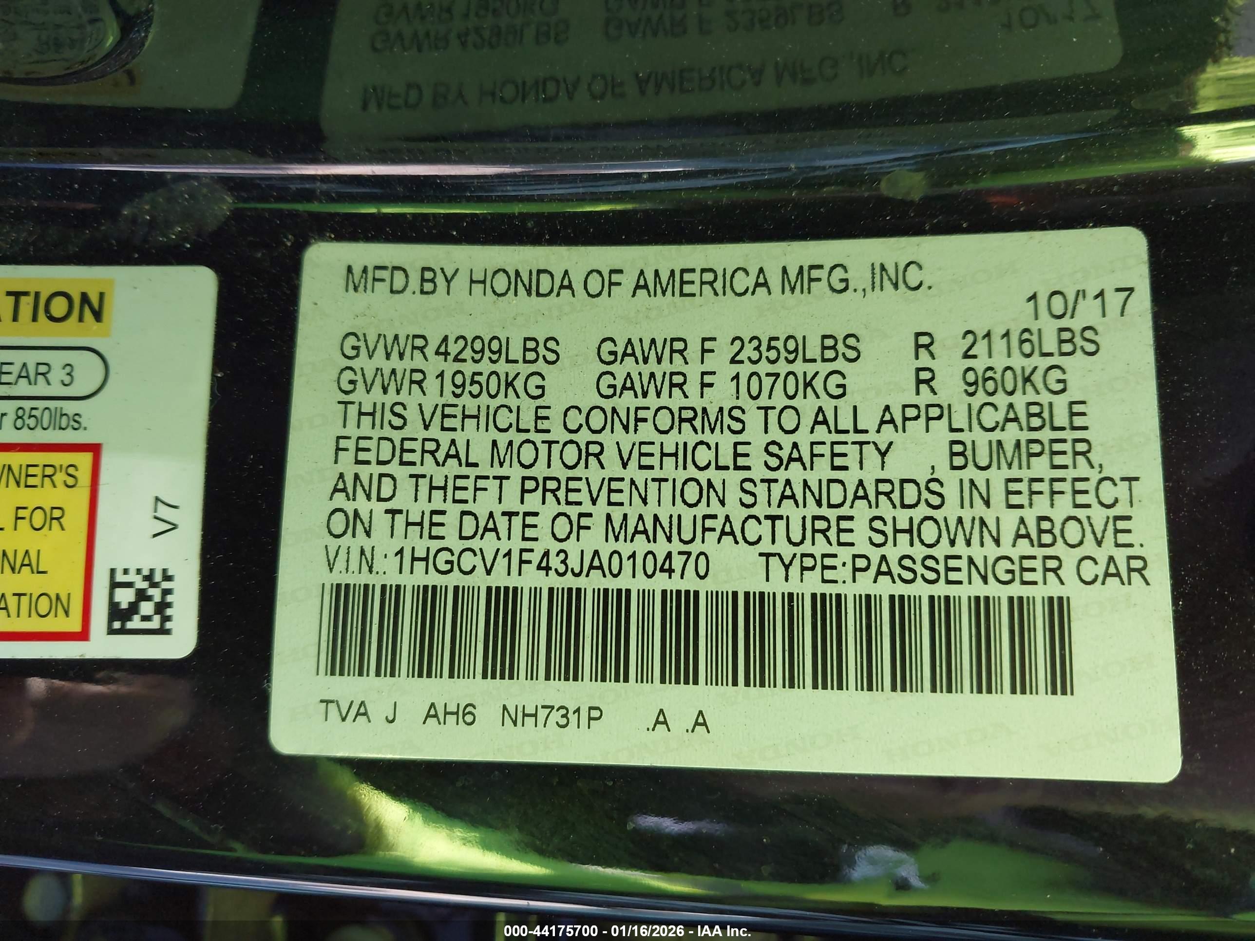 HONDA ACCORD image 9