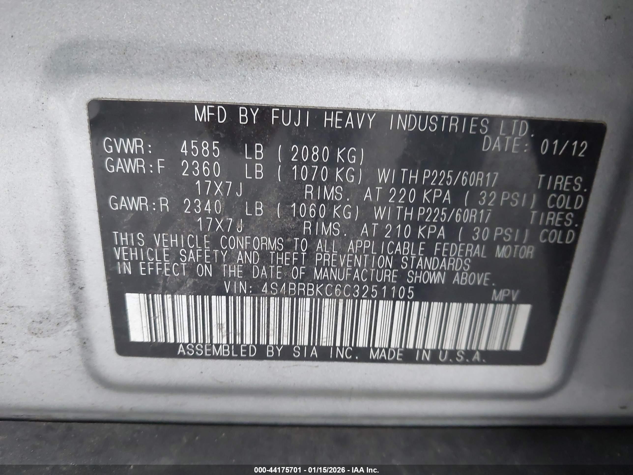 SUBARU OUTBACK image 9