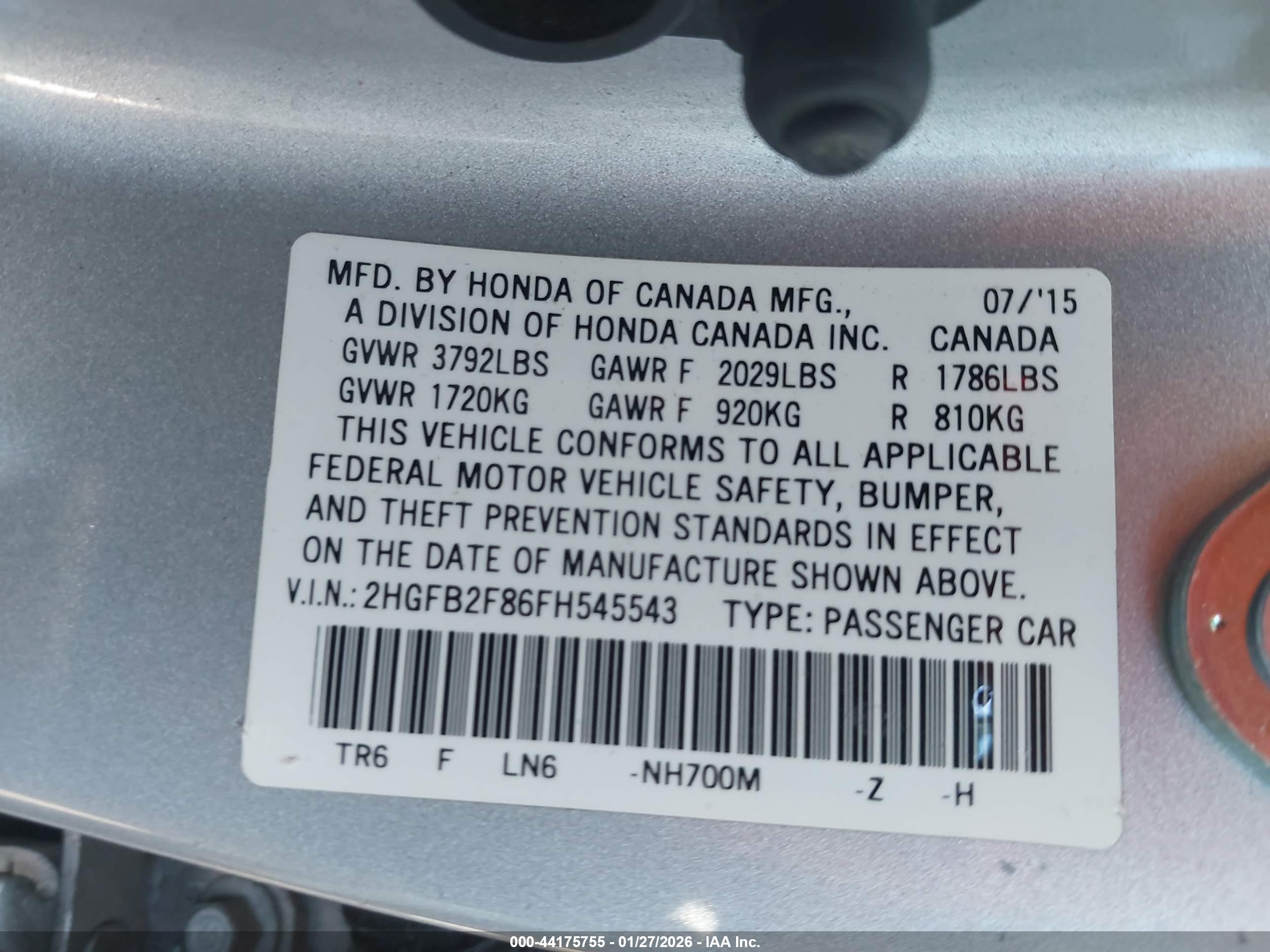 HONDA CIVIC image 9