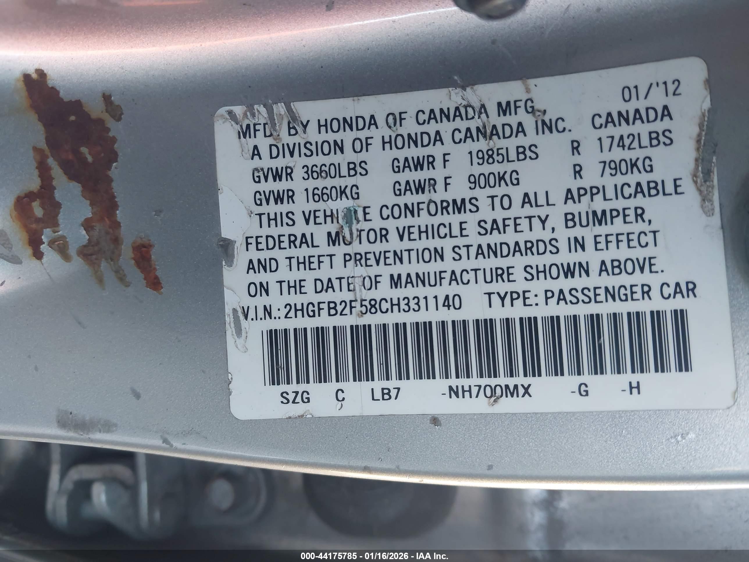 HONDA CIVIC image 9