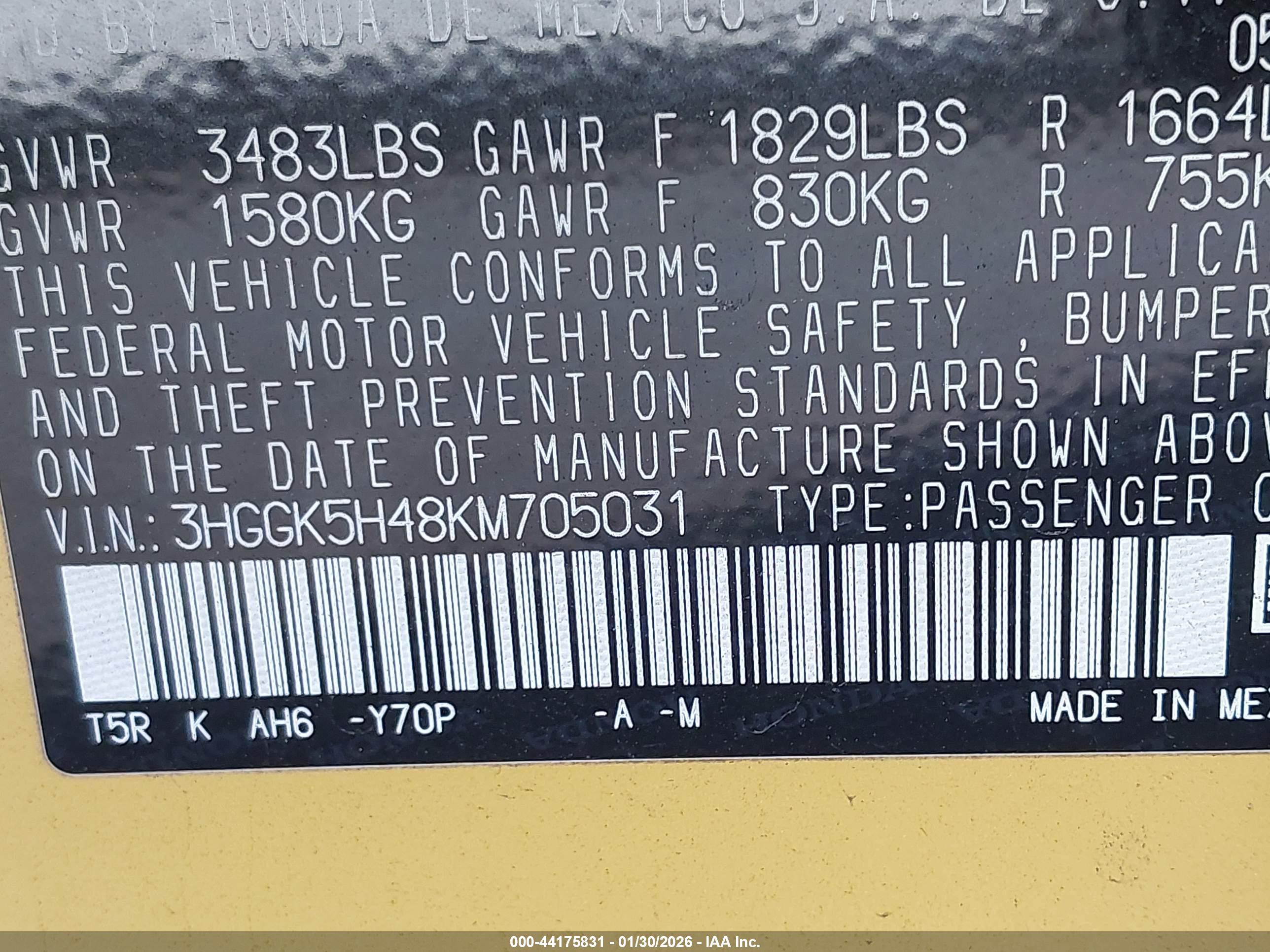 HONDA FIT image 9