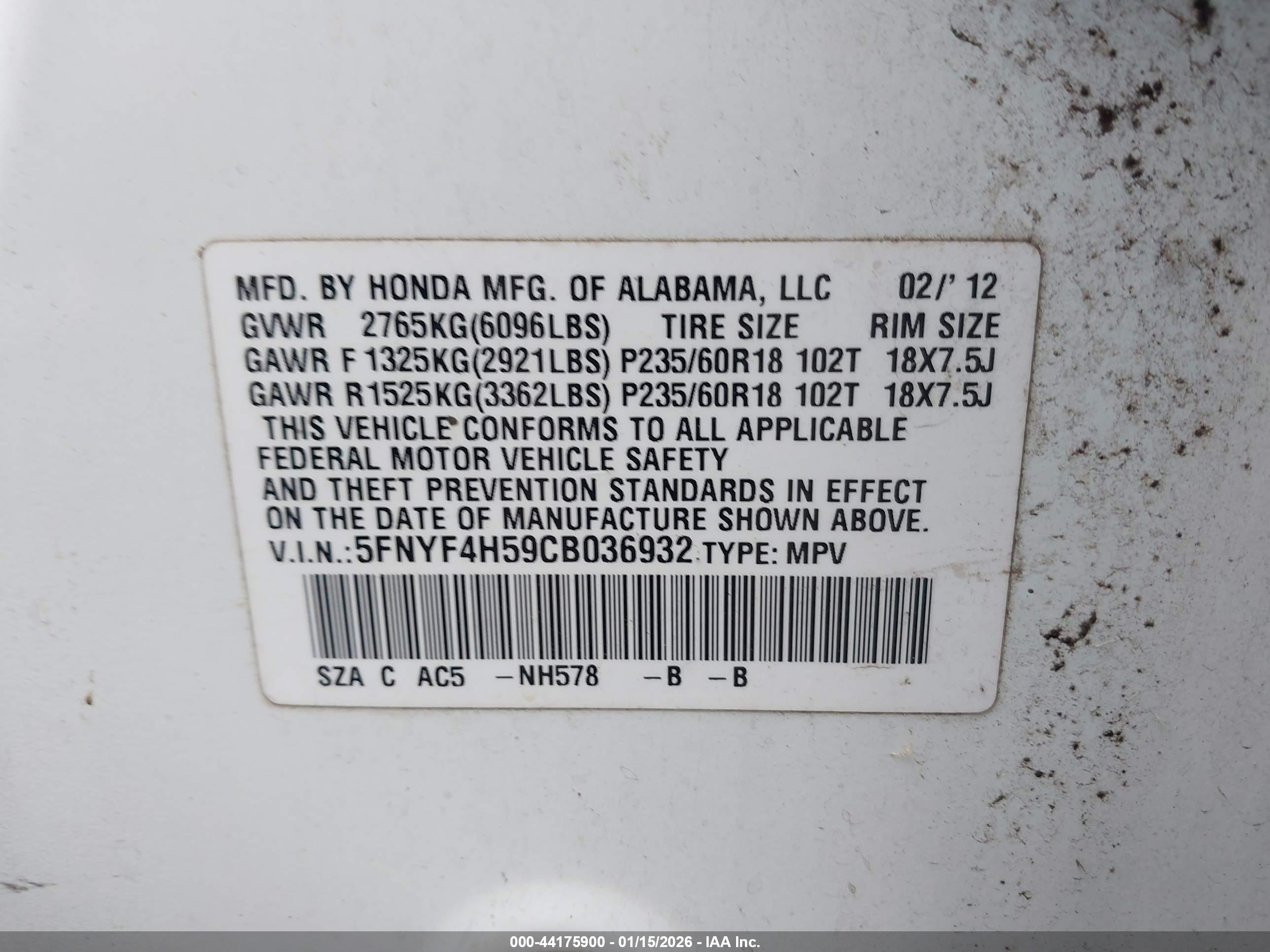 HONDA PILOT image 9