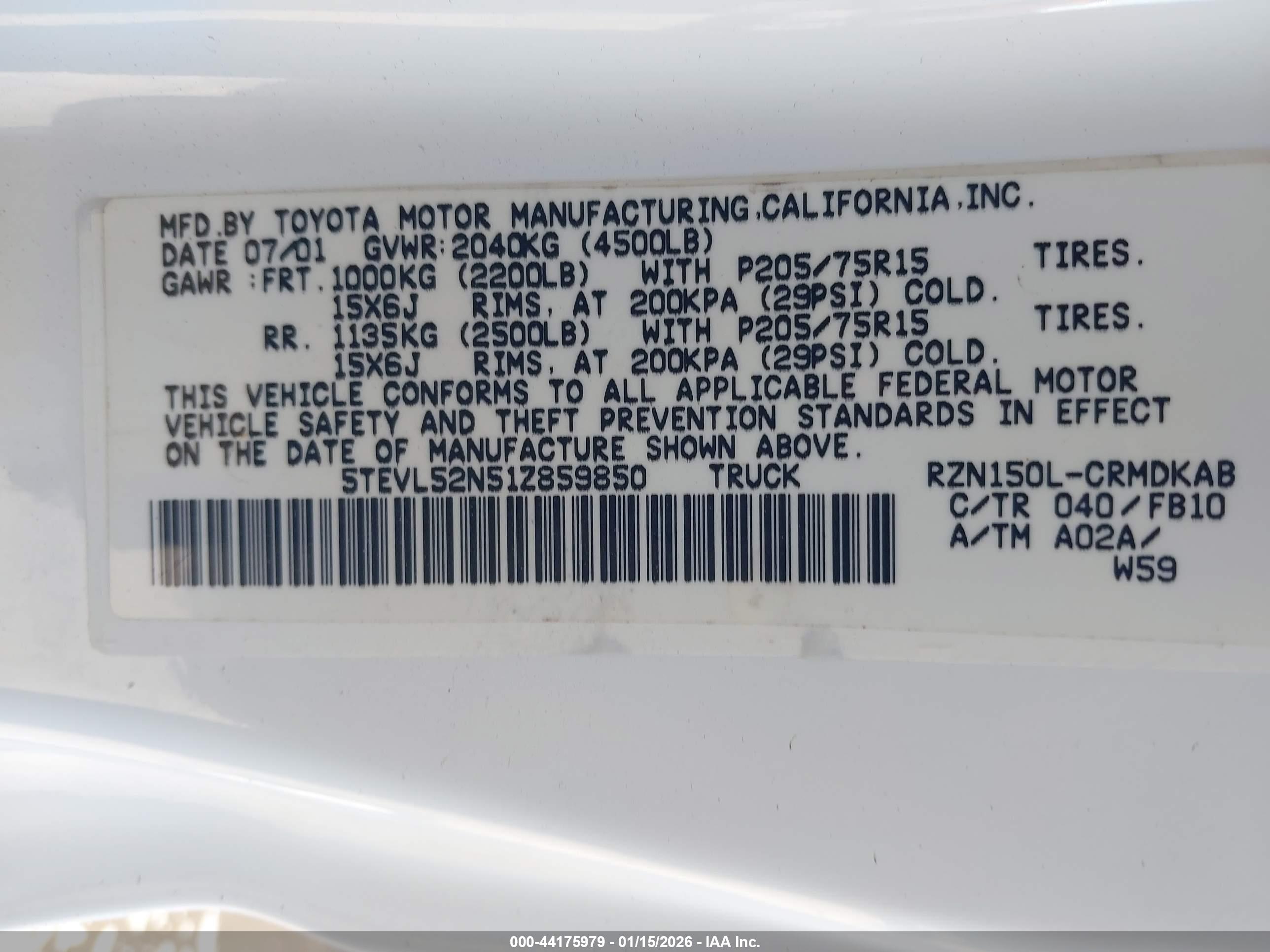 TOYOTA TACOMA image 9