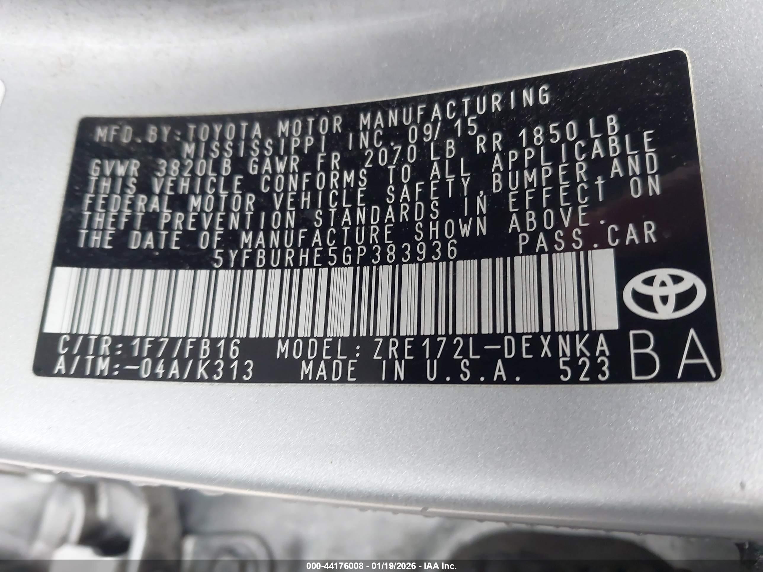 TOYOTA COROLLA image 9