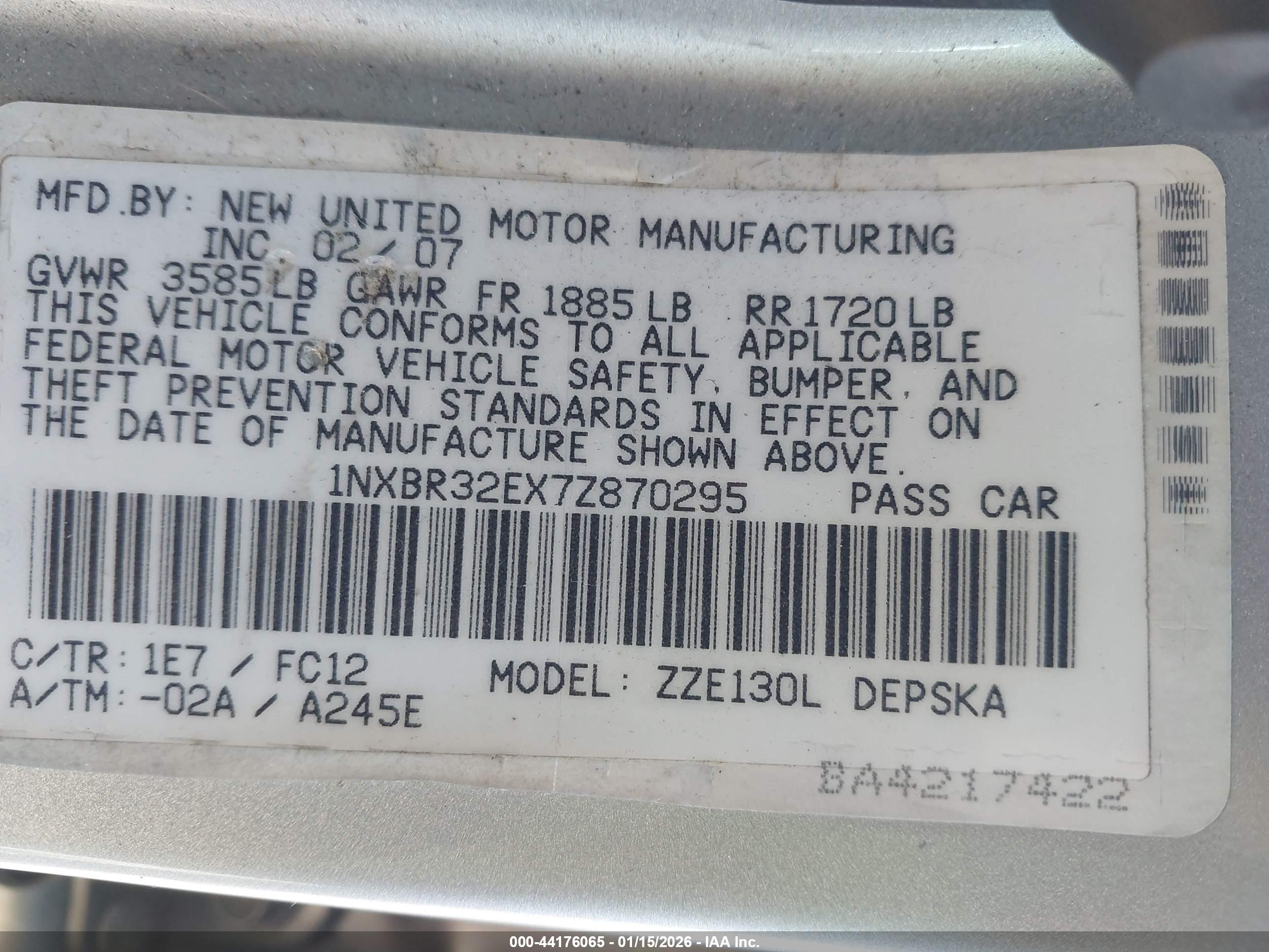 TOYOTA COROLLA image 9
