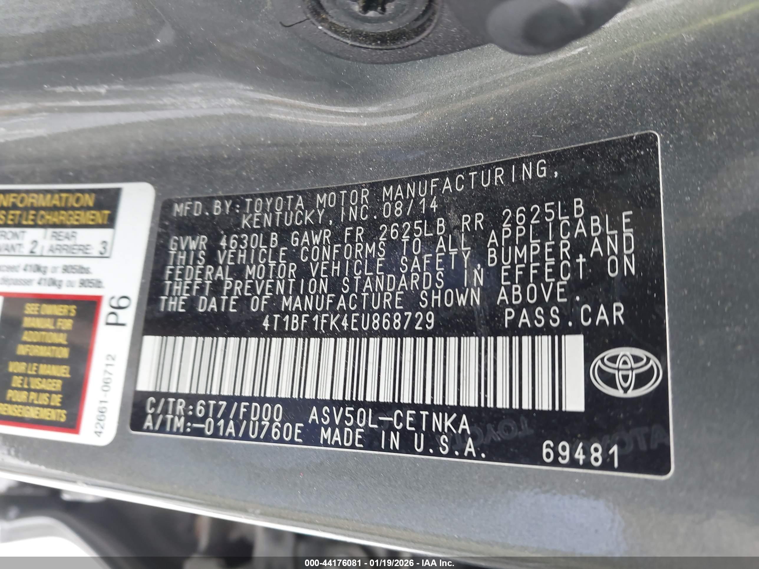 TOYOTA CAMRY image 9