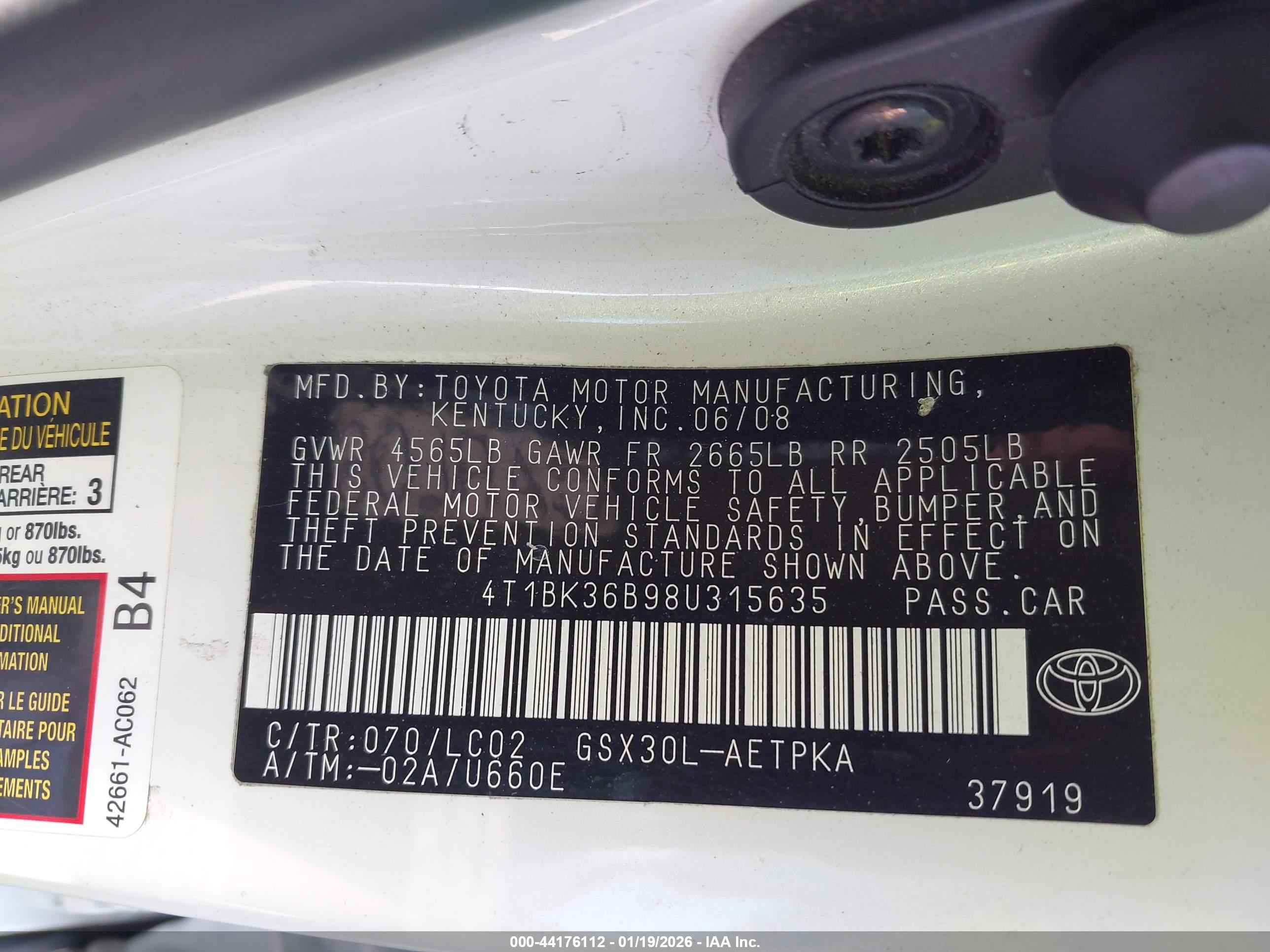 TOYOTA AVALON image 9