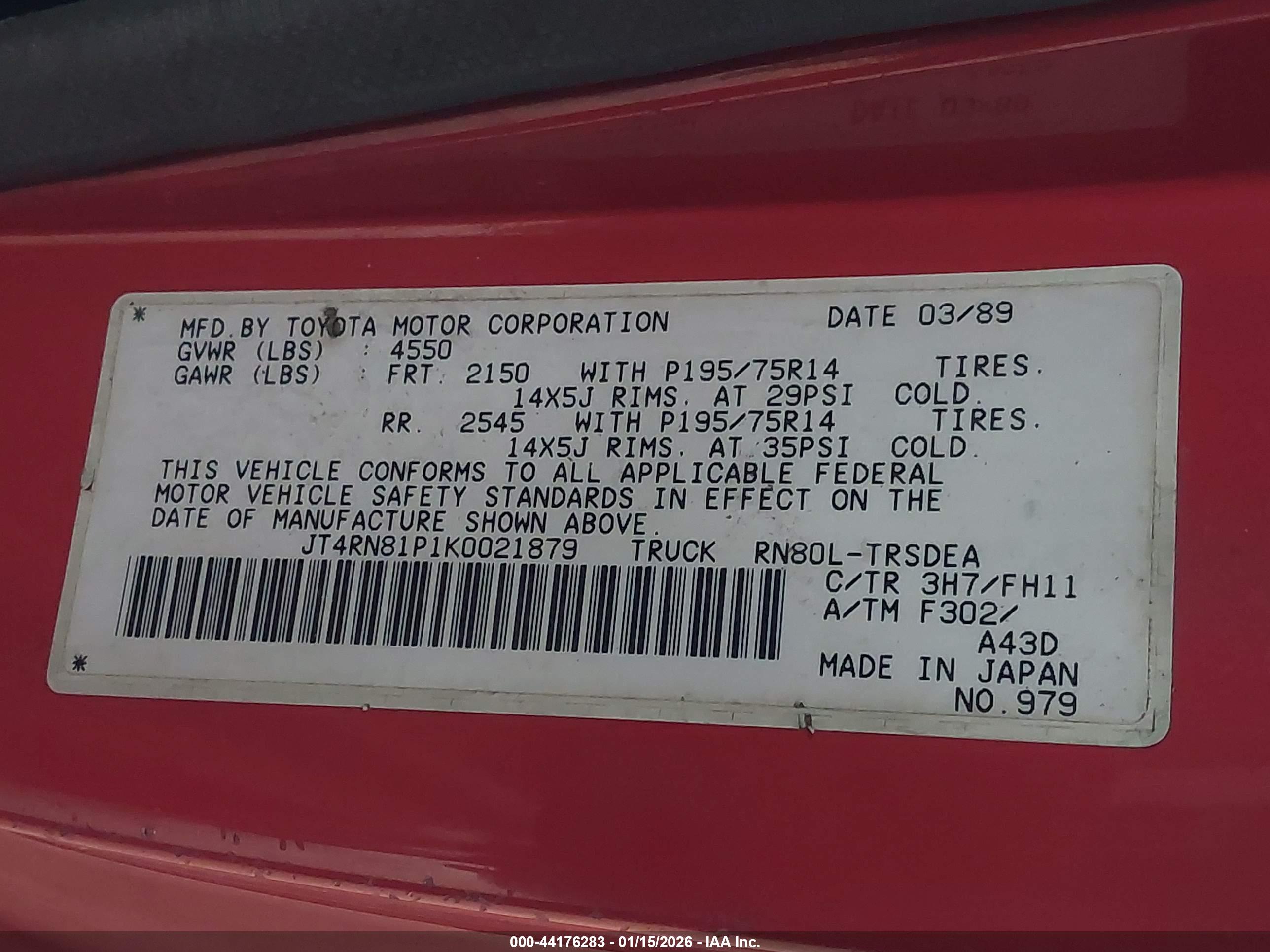 TOYOTA PICKUP image 9