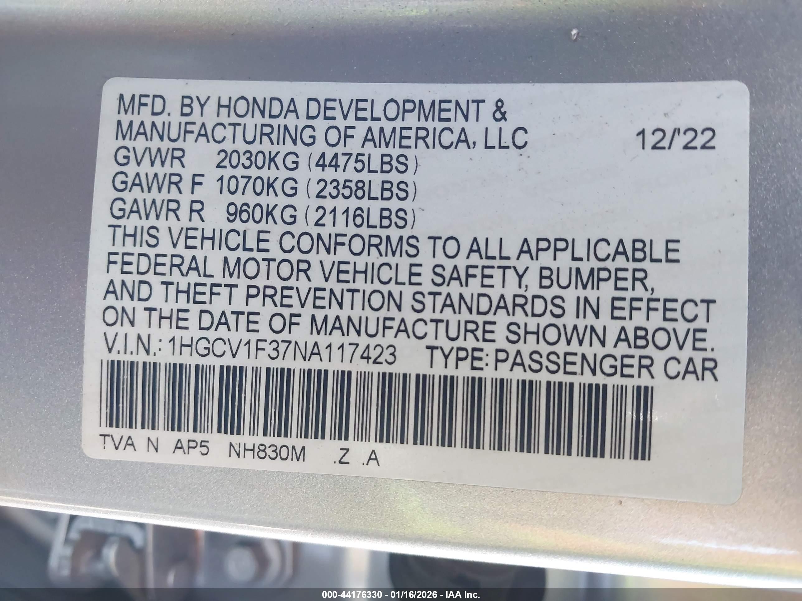HONDA ACCORD image 9