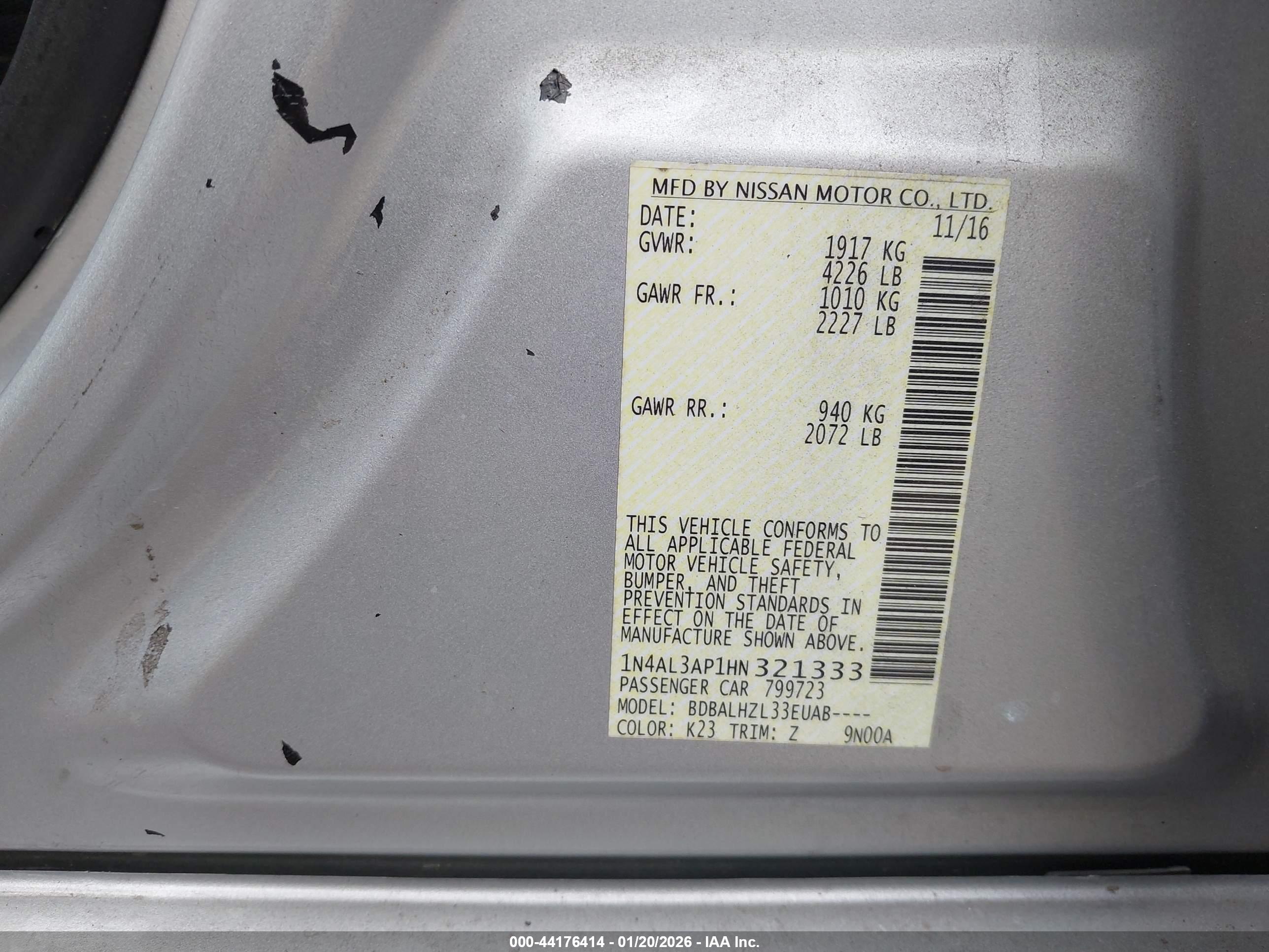 NISSAN ALTIMA image 9