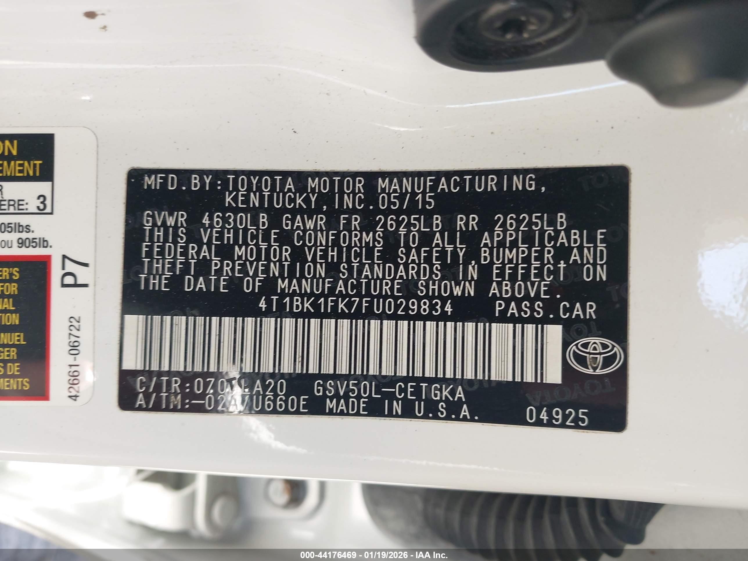 TOYOTA CAMRY image 9