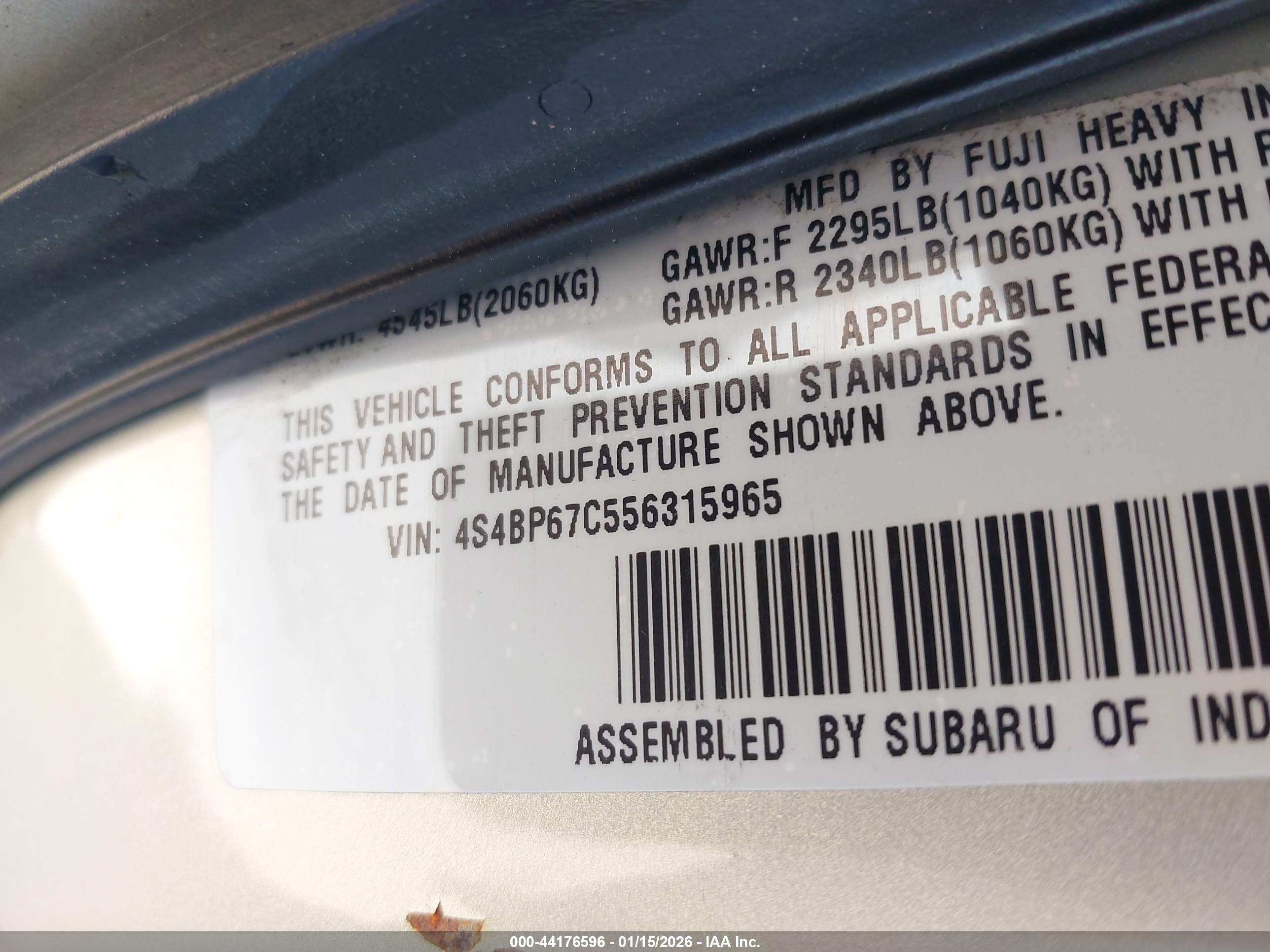 SUBARU OUTBACK image 5