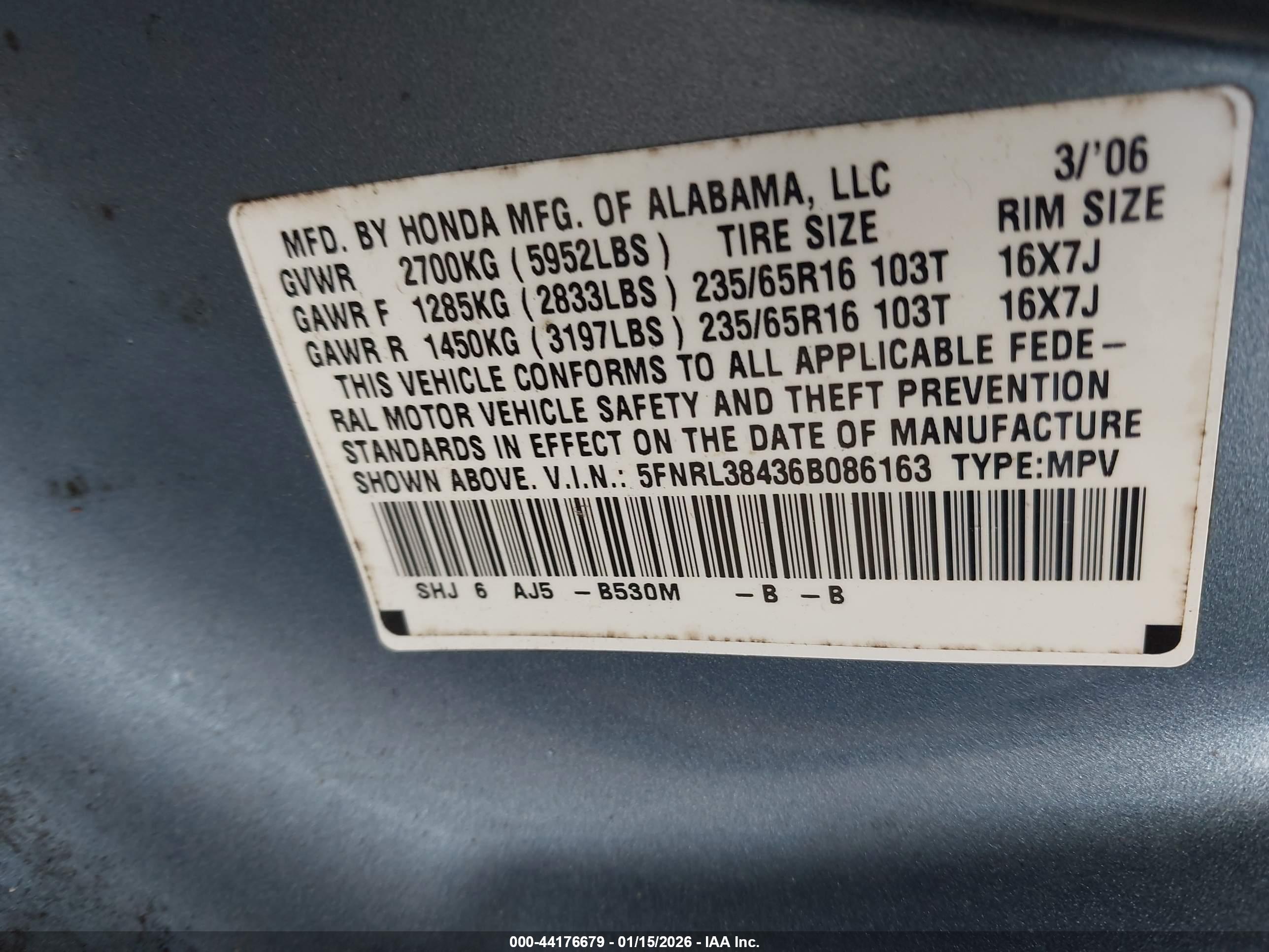 HONDA ODYSSEY image 9