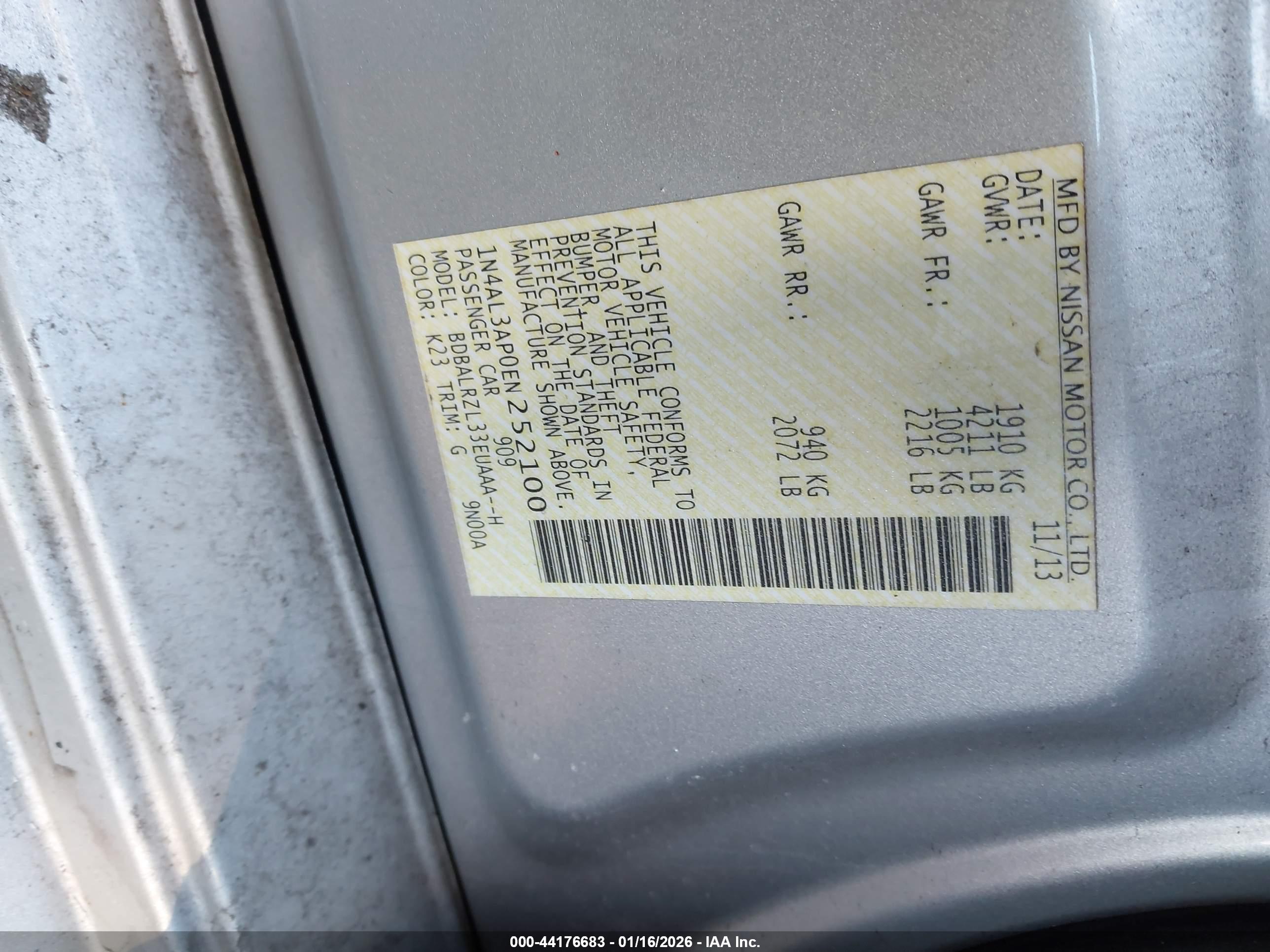 NISSAN ALTIMA image 9