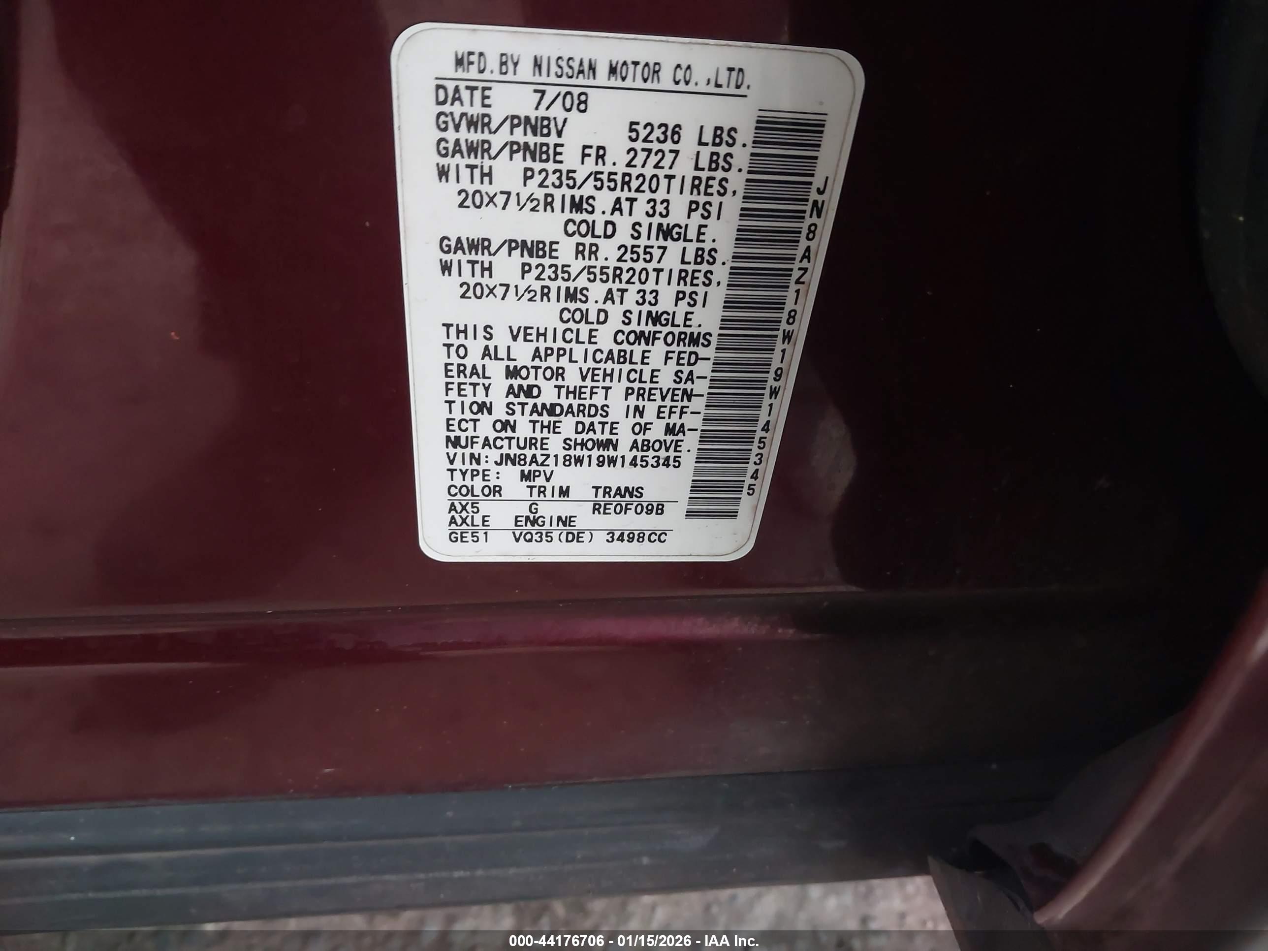 NISSAN MURANO image 9