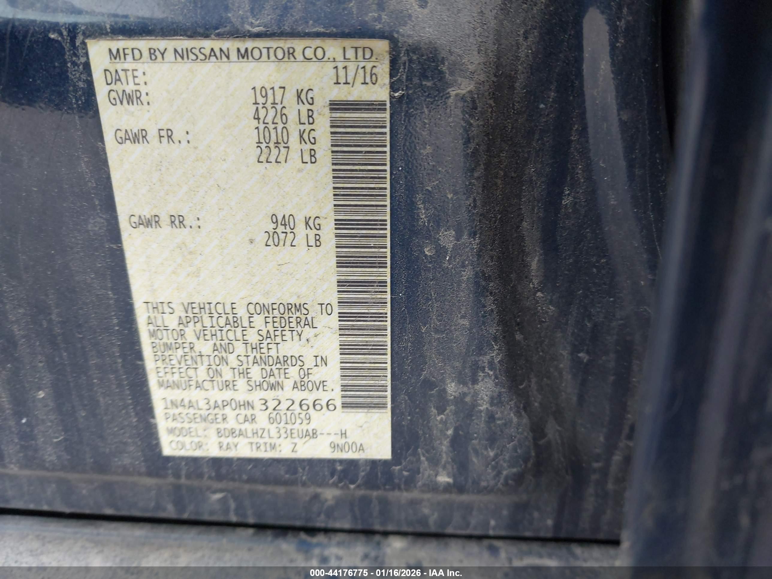 NISSAN ALTIMA image 9
