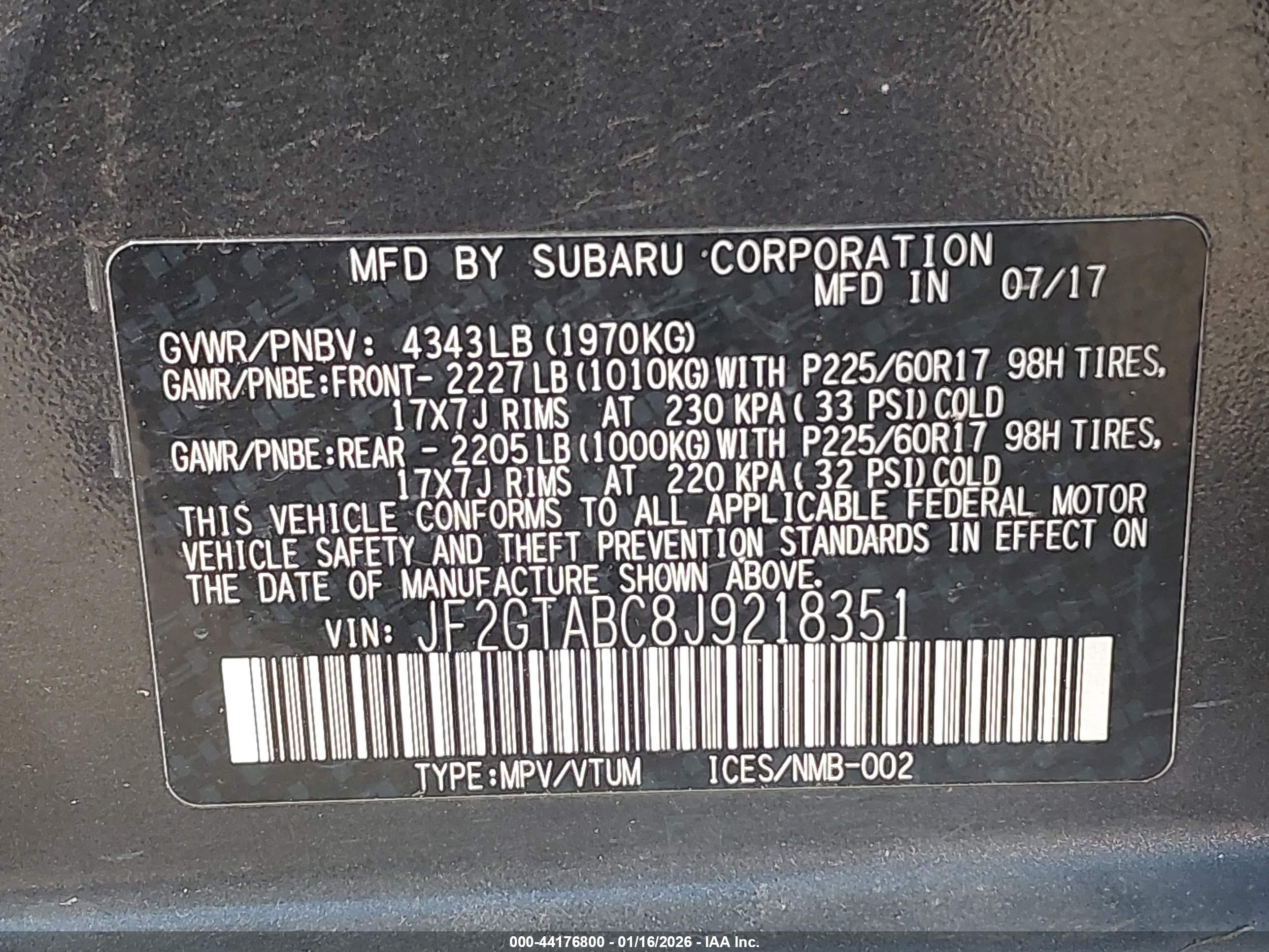 SUBARU CROSSTREK image 9