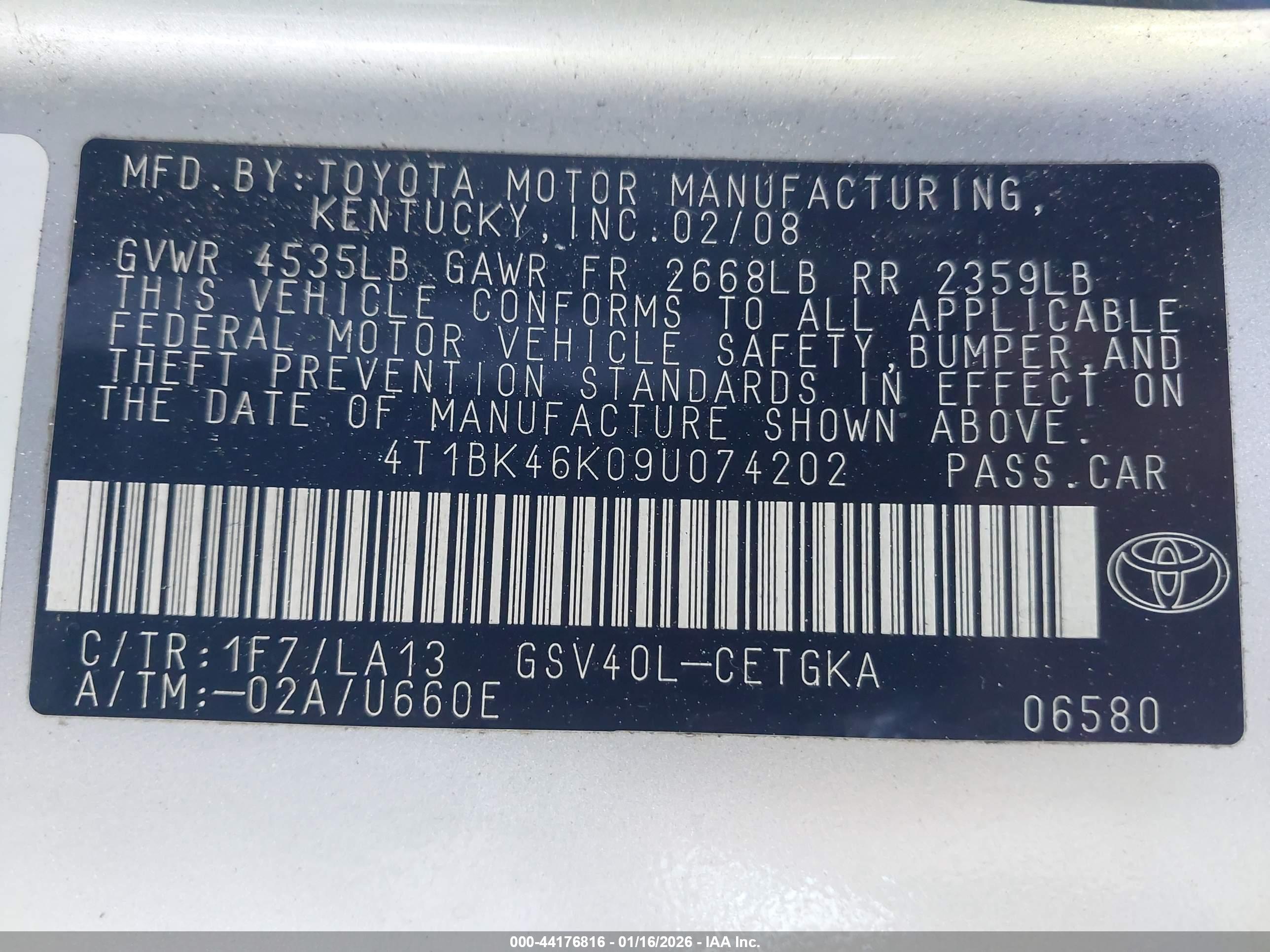 TOYOTA CAMRY image 9