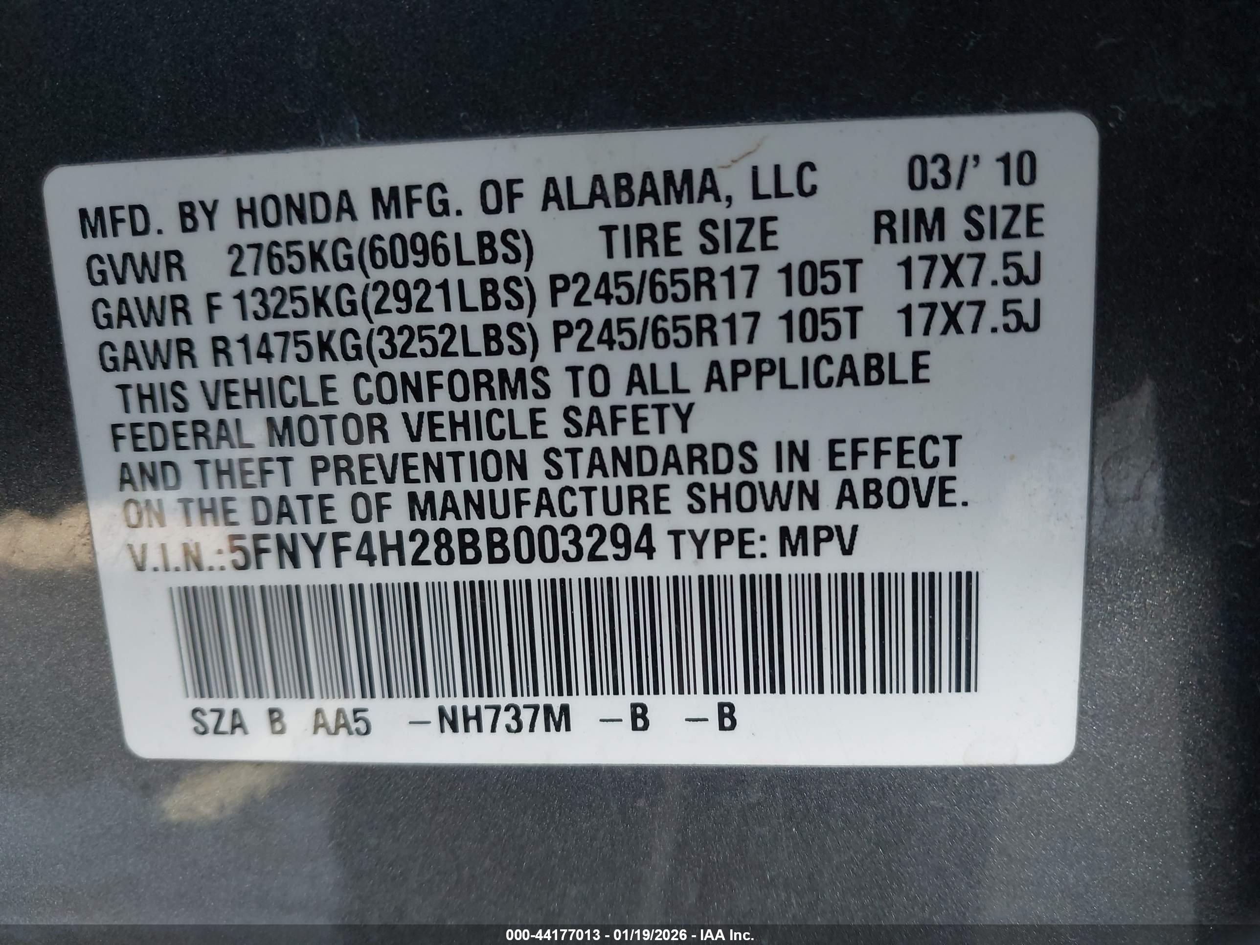 HONDA PILOT image 9