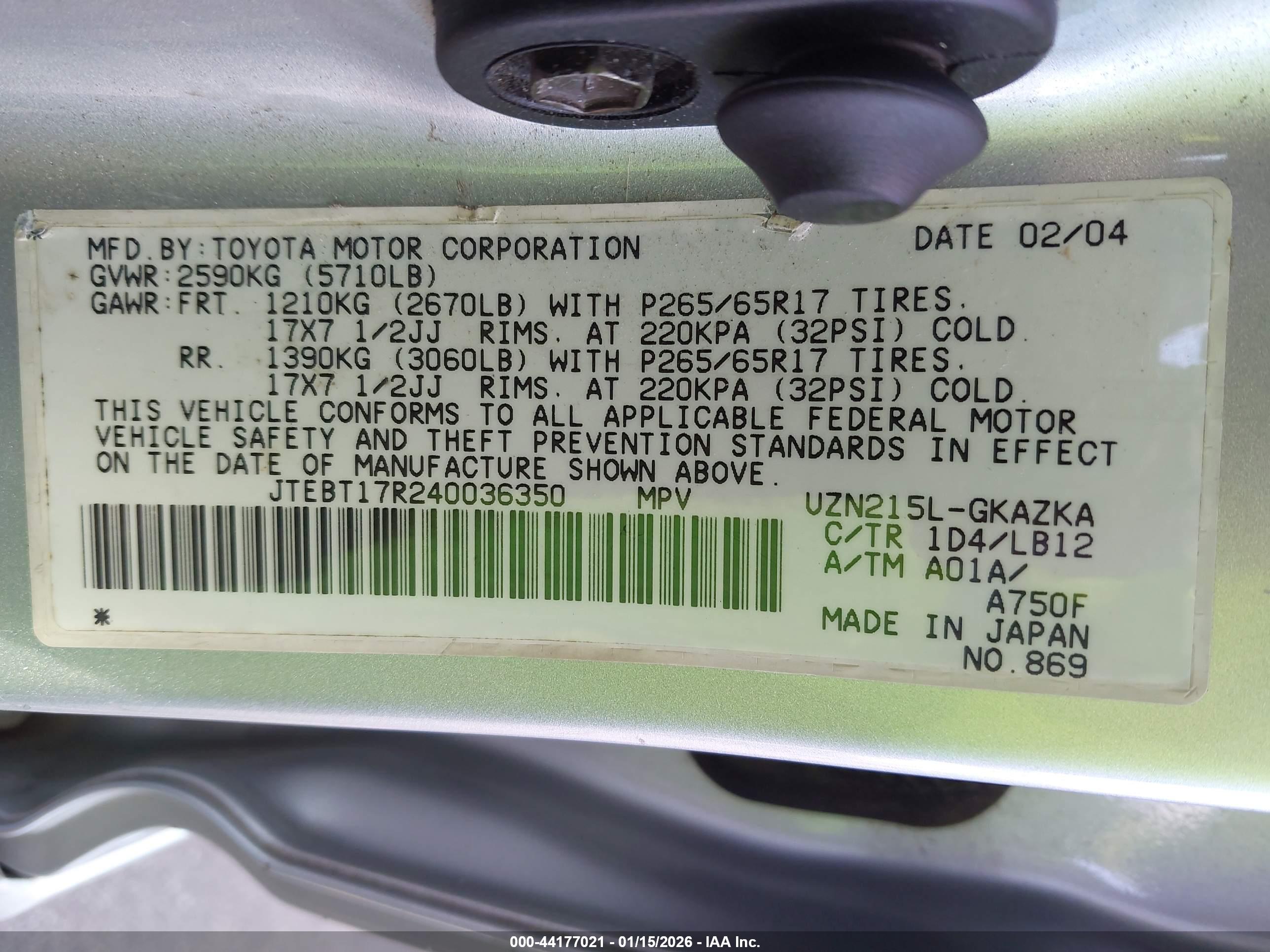 TOYOTA 4RUNNER image 9