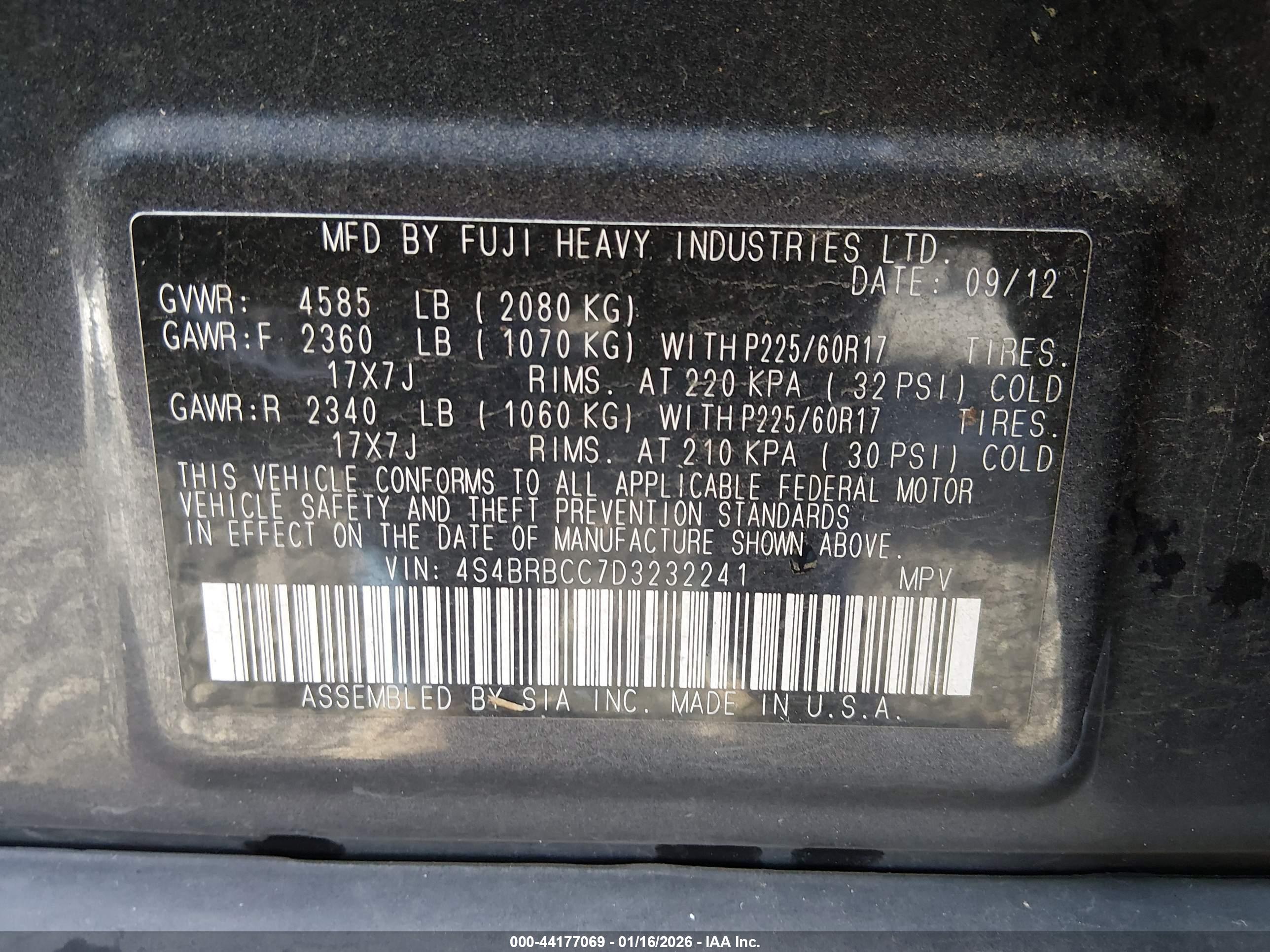 SUBARU OUTBACK image 9