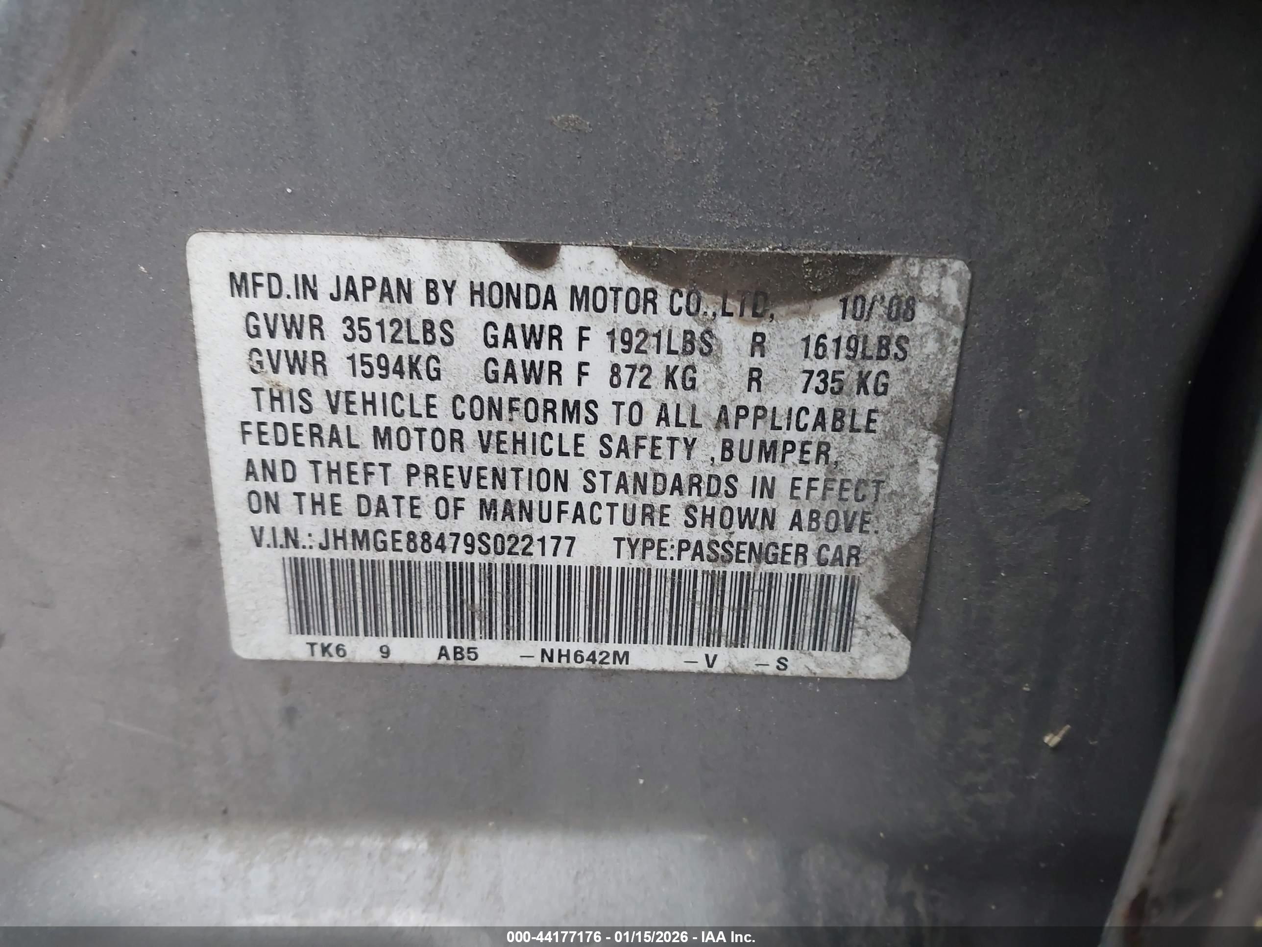 HONDA FIT image 9